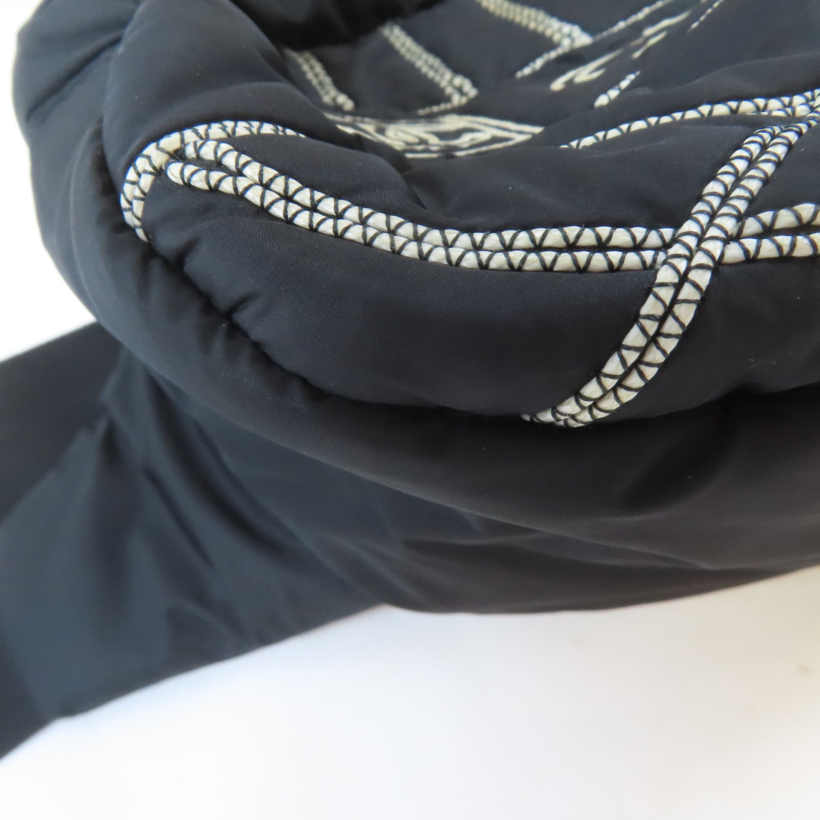 CHANEL 尼龍Waist Bag銀扣腰包黑色