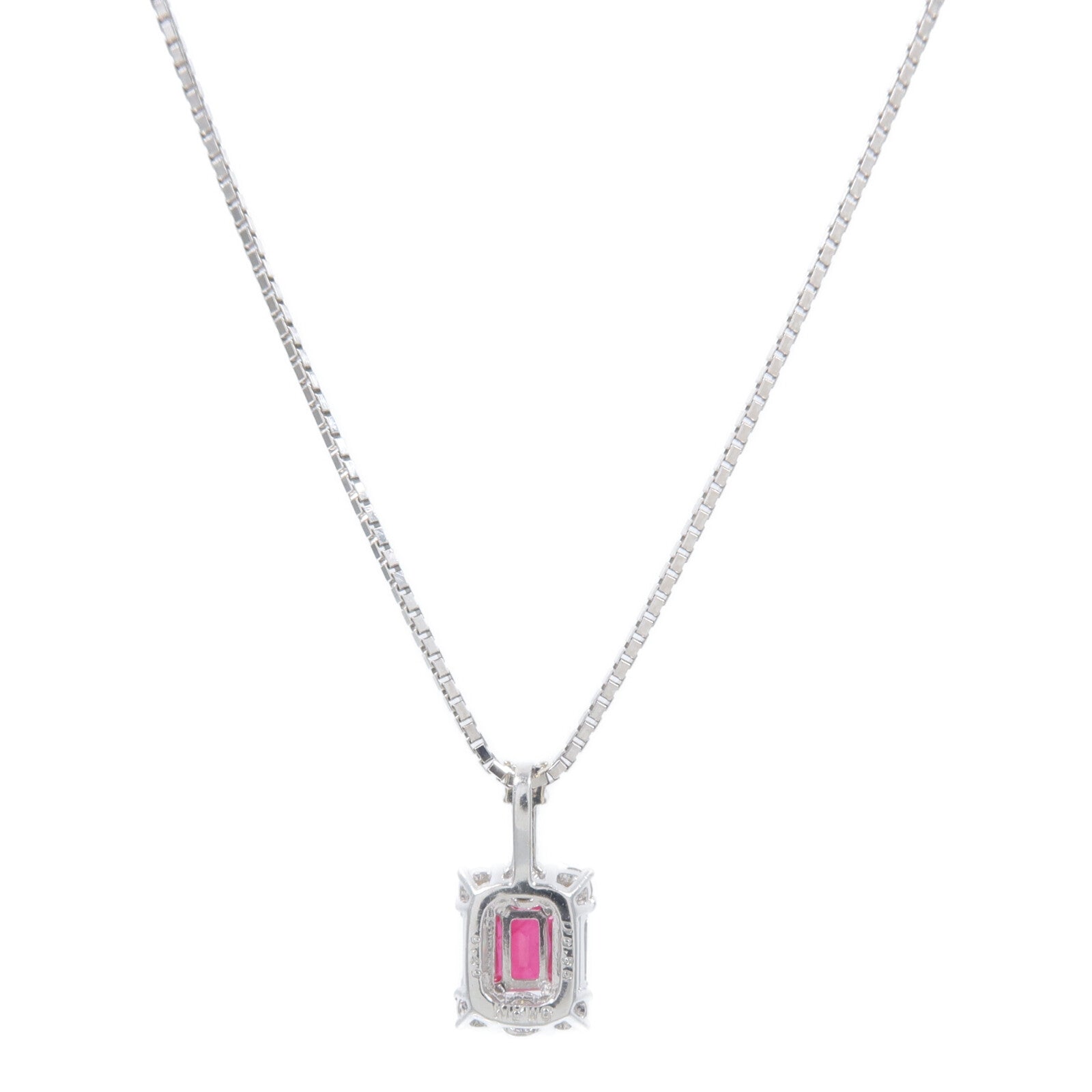 JEWELRY 18K白金Ruby Diamond Necklace紅寶石/鑽石項鍊