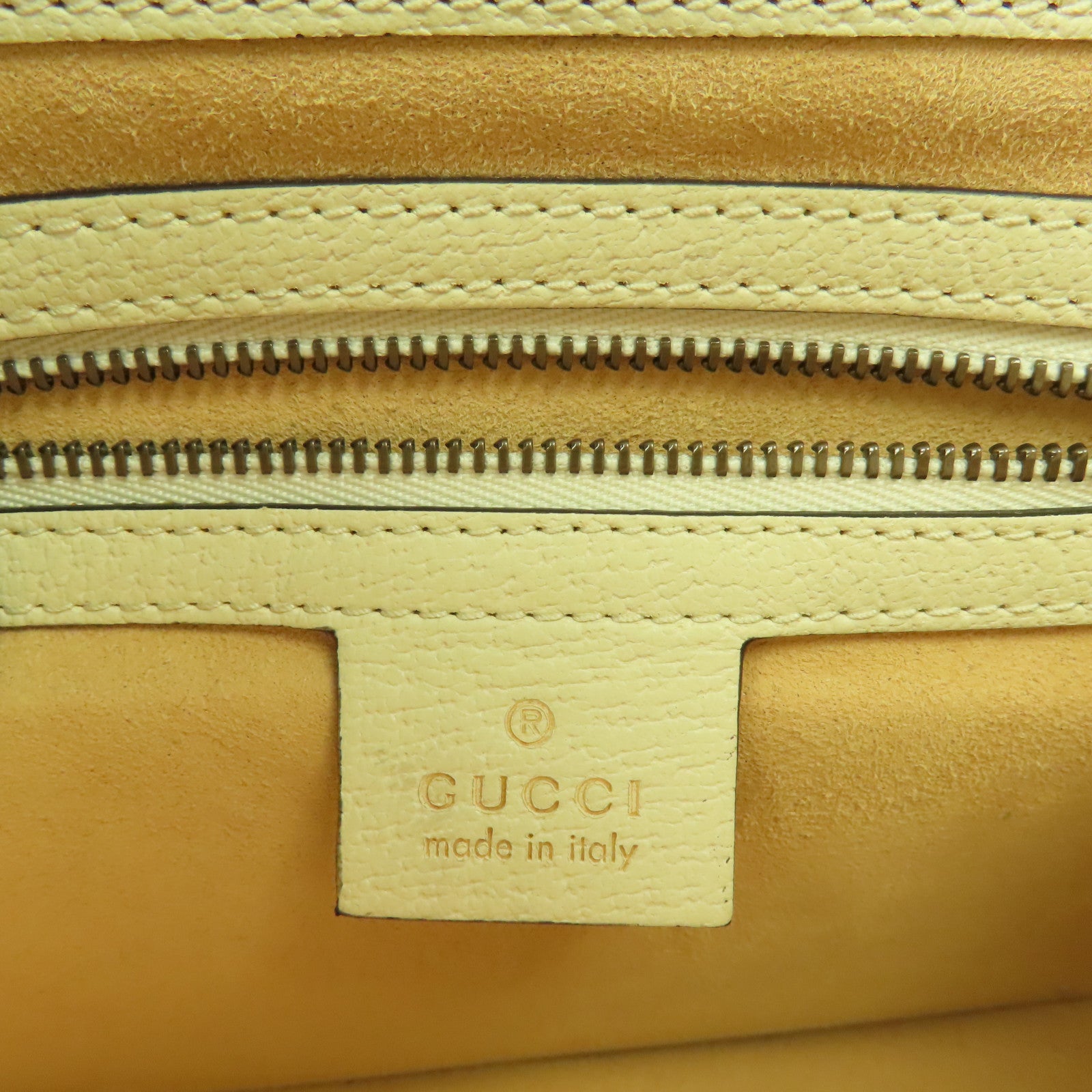 GUCCI 塗層帆布/皮革Queen Margaret金扣手挽肩背兩用袋