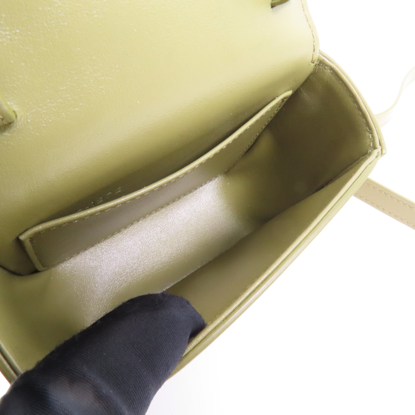 CELINE 牛皮皮革Mini Claude金扣肩背袋