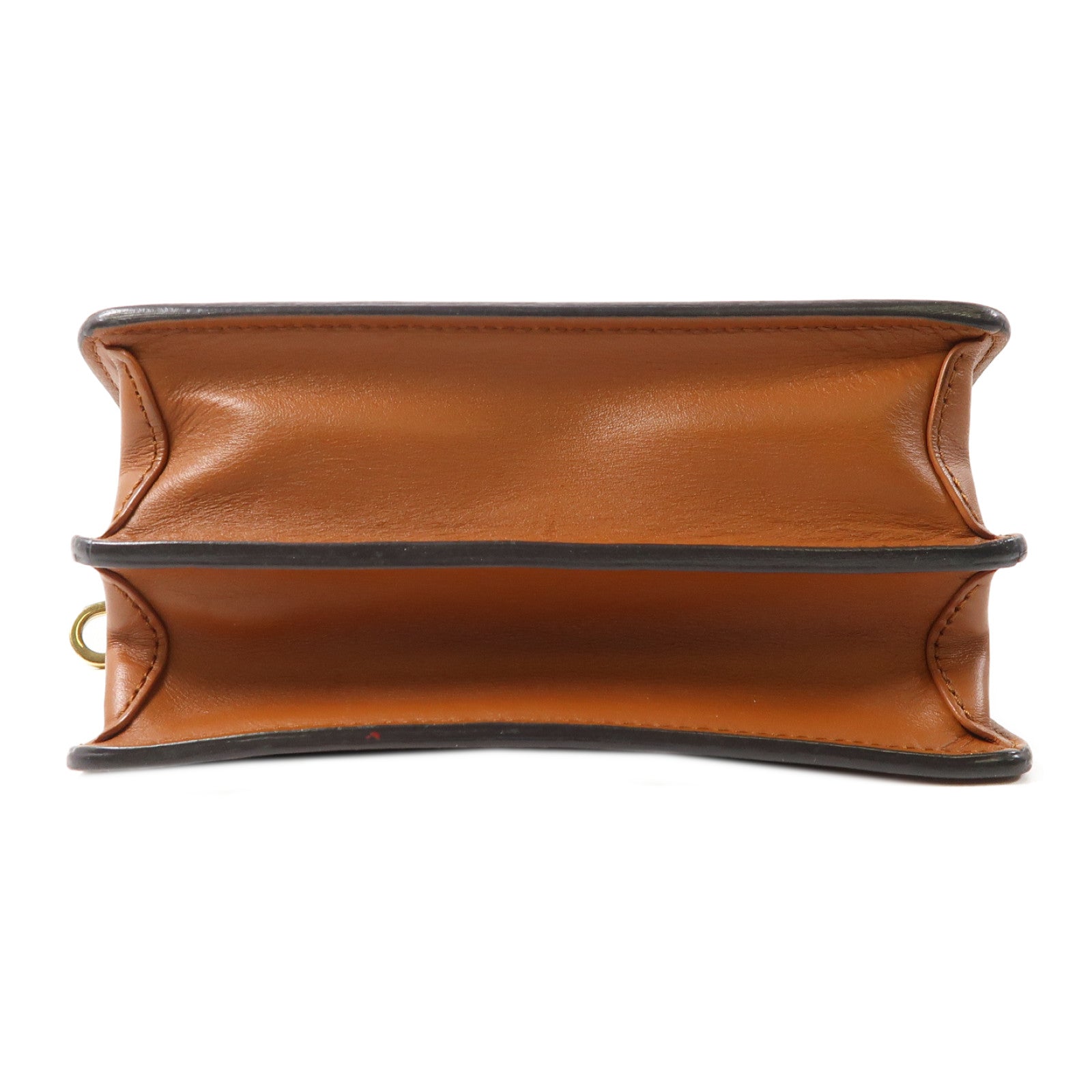 LOUIS VUITTON Monogram Reverse Mini Dauphine金扣肩背袋棕色