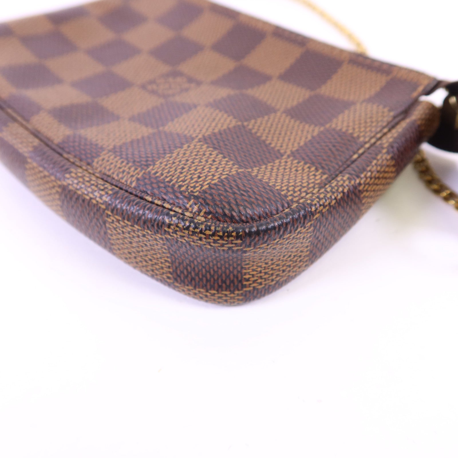 LOUIS VUITTON 【激減優惠】Damier Mini Pochette Accessories 金扣手拿包