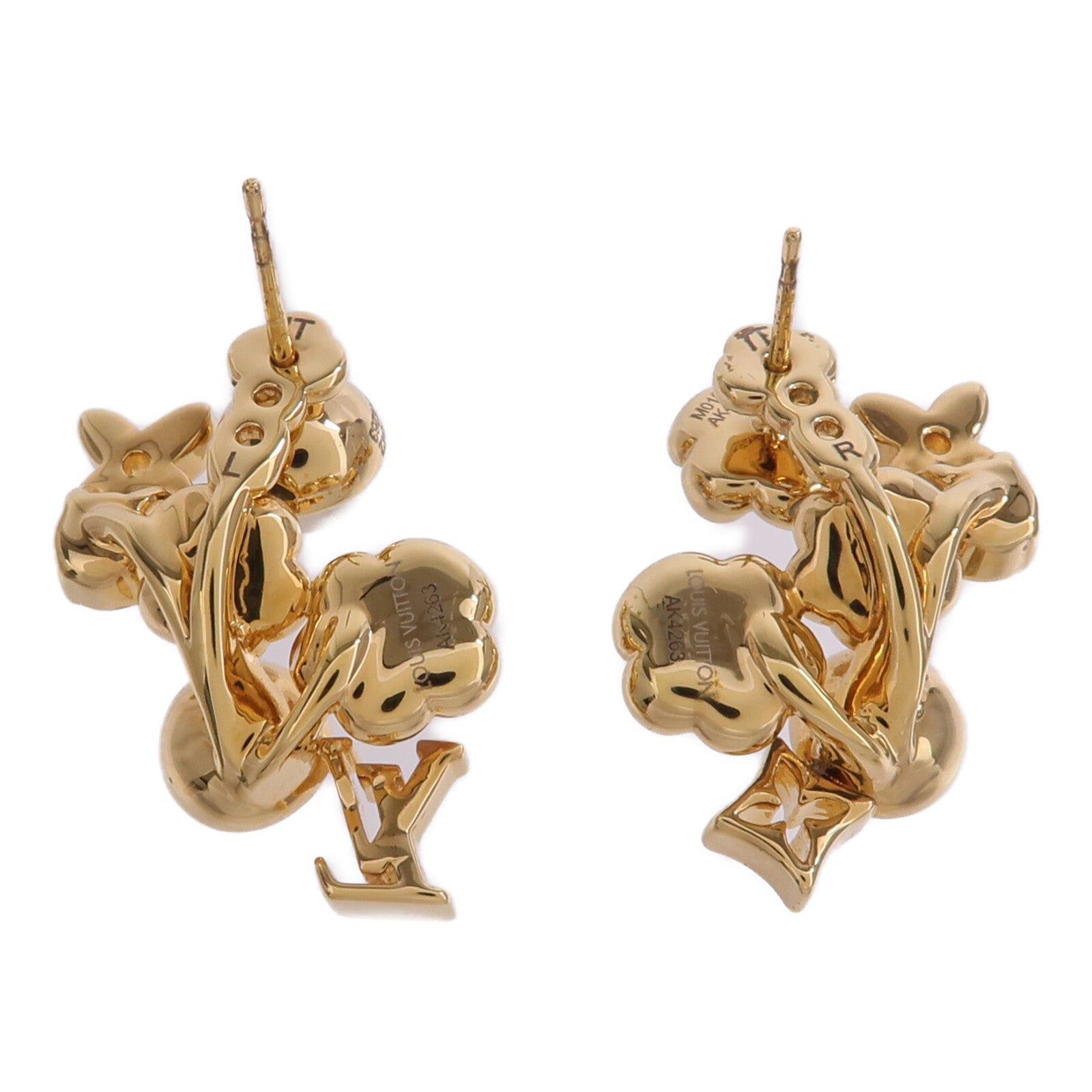 LOUIS VUITTON 金屬/PVC Botanica Earrings金扣耳環