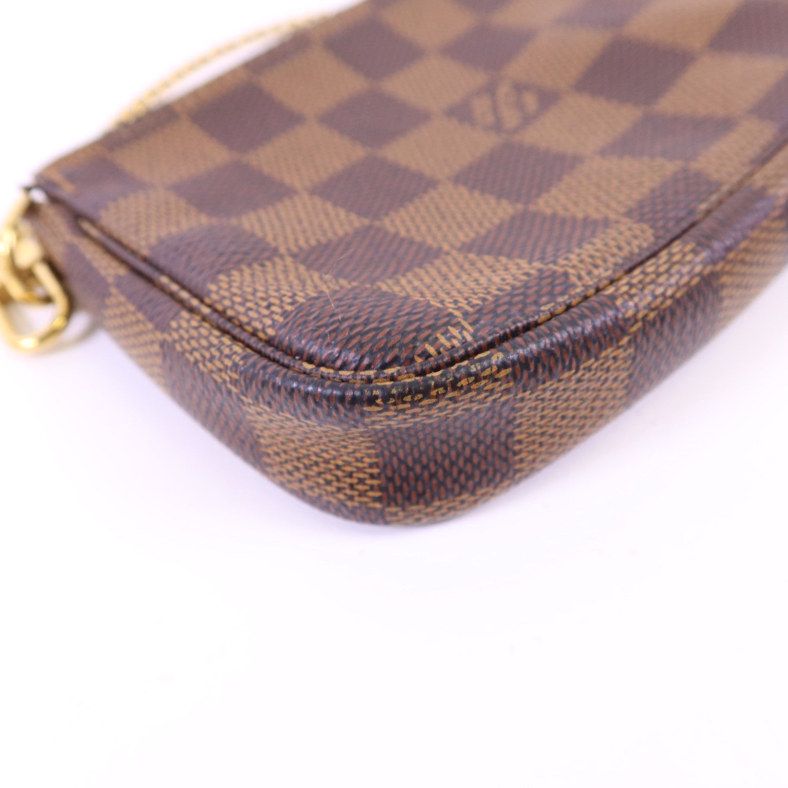 LOUIS VUITTON 【激減優惠】Damier Mini Pochette Accessories 金扣手拿包