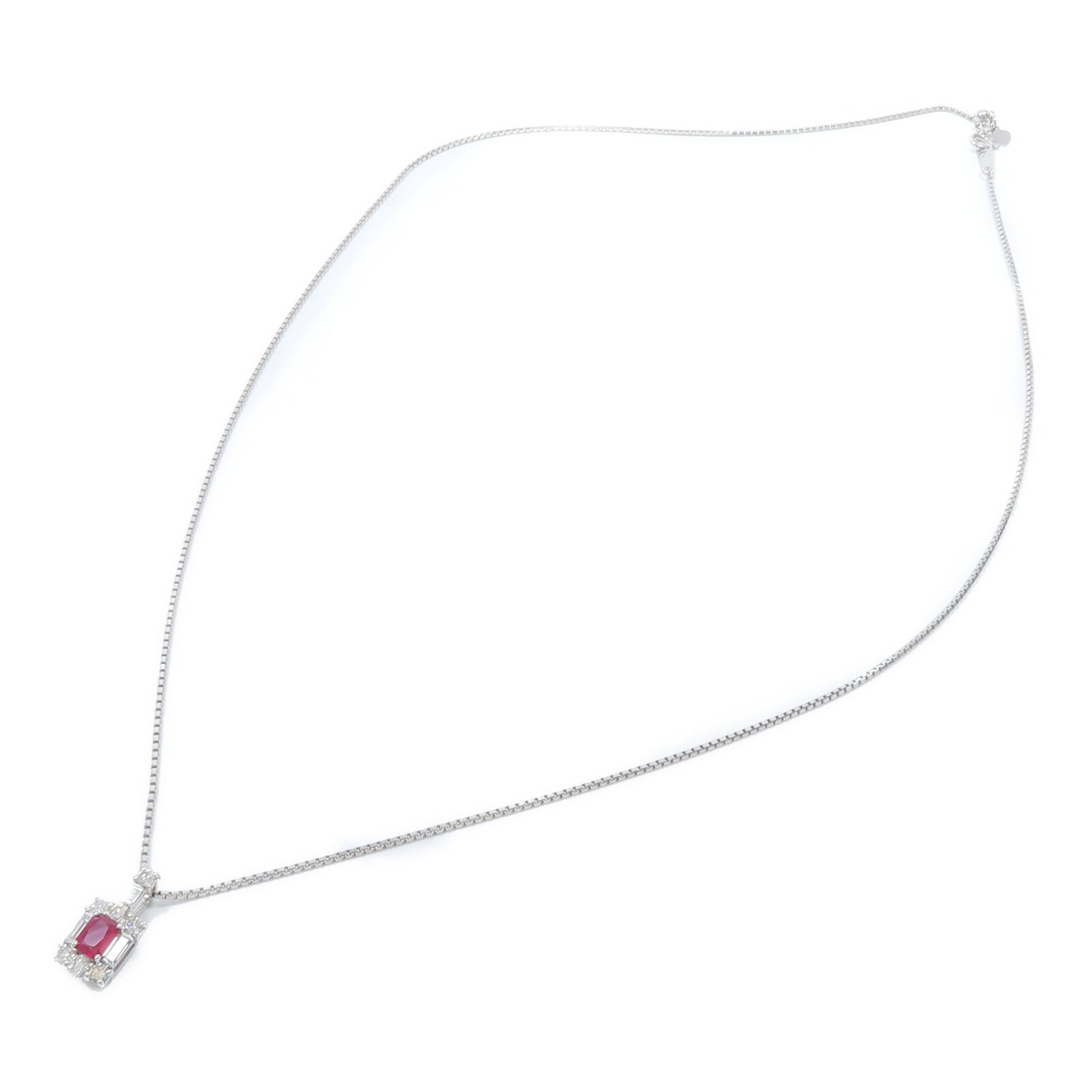 JEWELRY 18K白金Ruby Diamond Necklace紅寶石/鑽石項鍊
