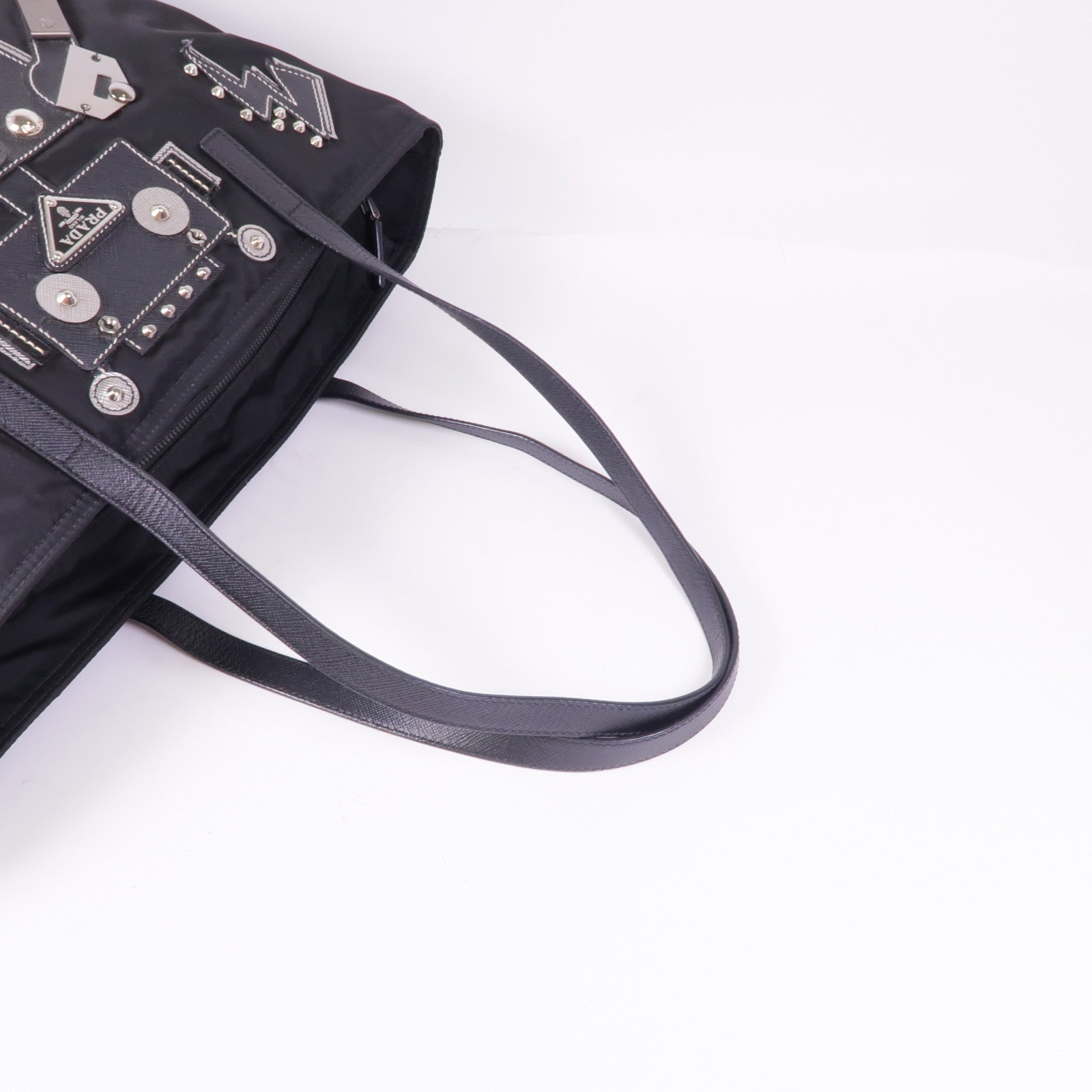 PRADA 尼龍Shoulder Tote銀扣肩背袋/手挽袋