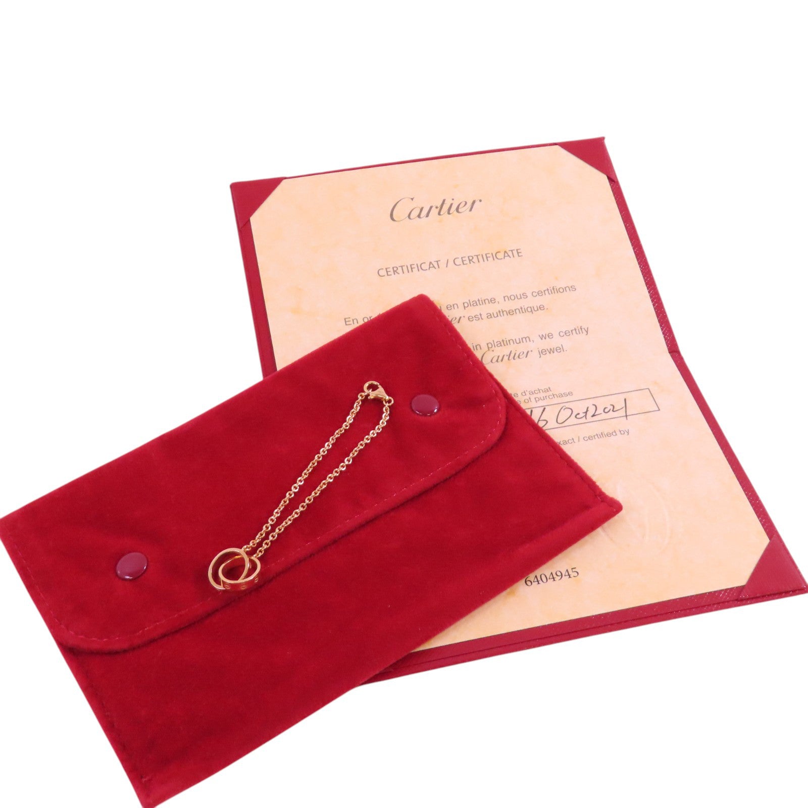 CARTIER 【激減優惠】18K玫瑰金Love Bracelet On Chain金扣手鏈