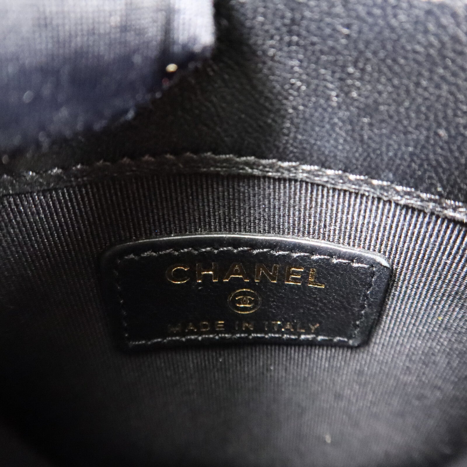 CHANEL 羊皮皮革Phone Holder Bag鏈帶肩背袋
