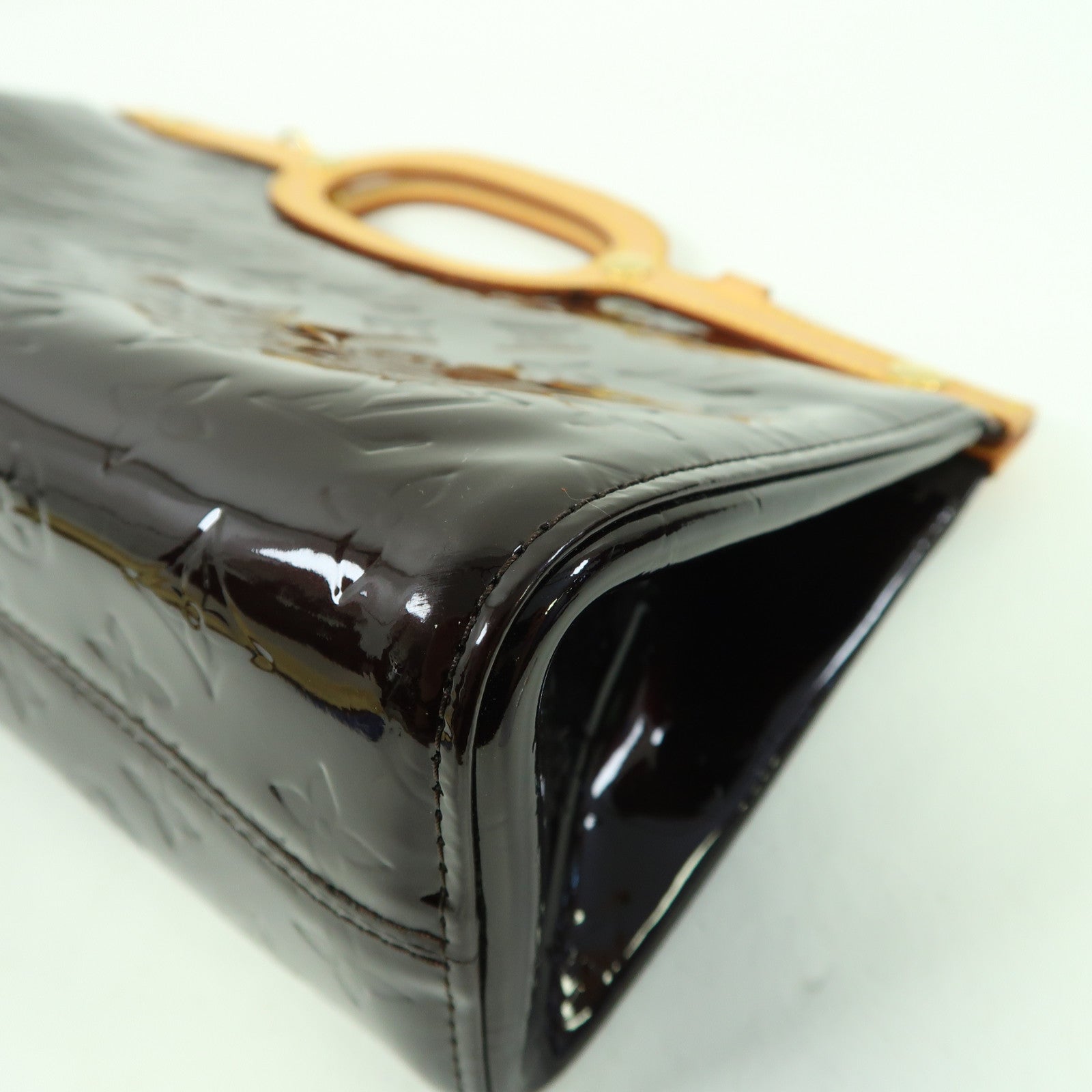 LOUIS VUITTON Monogram Vernis Roxbury Drive金扣手挽肩背兩用袋酒紅色