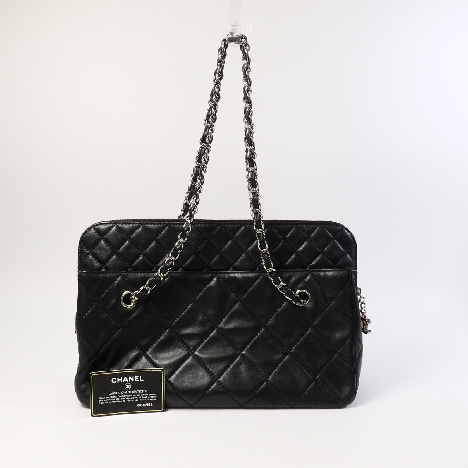 CHANEL 牛皮皮革Chain Shoulder鏈帶肩背袋