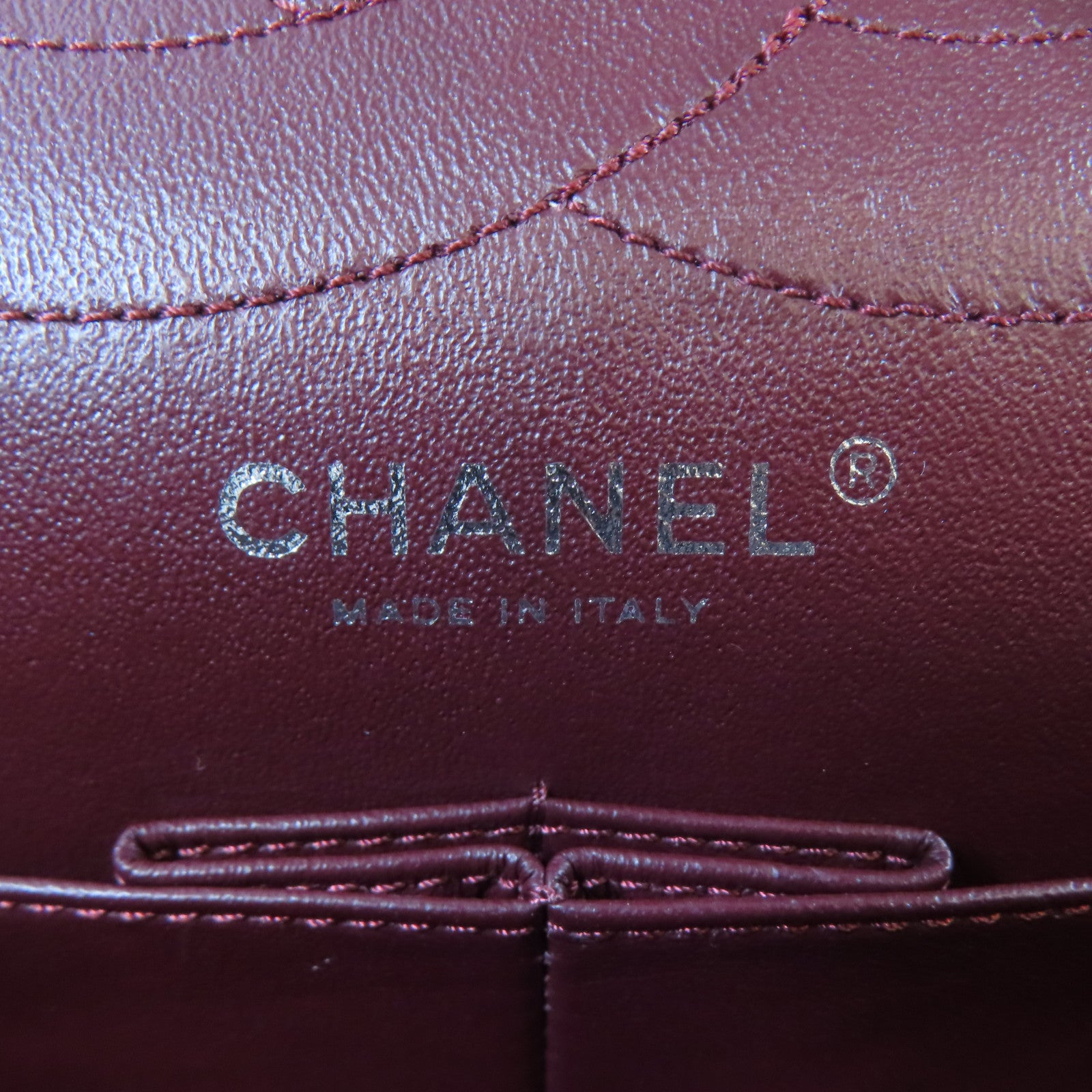 CHANEL 菱格牛皮皮革2.55 Shoulder Bag鏈帶肩背袋黑色