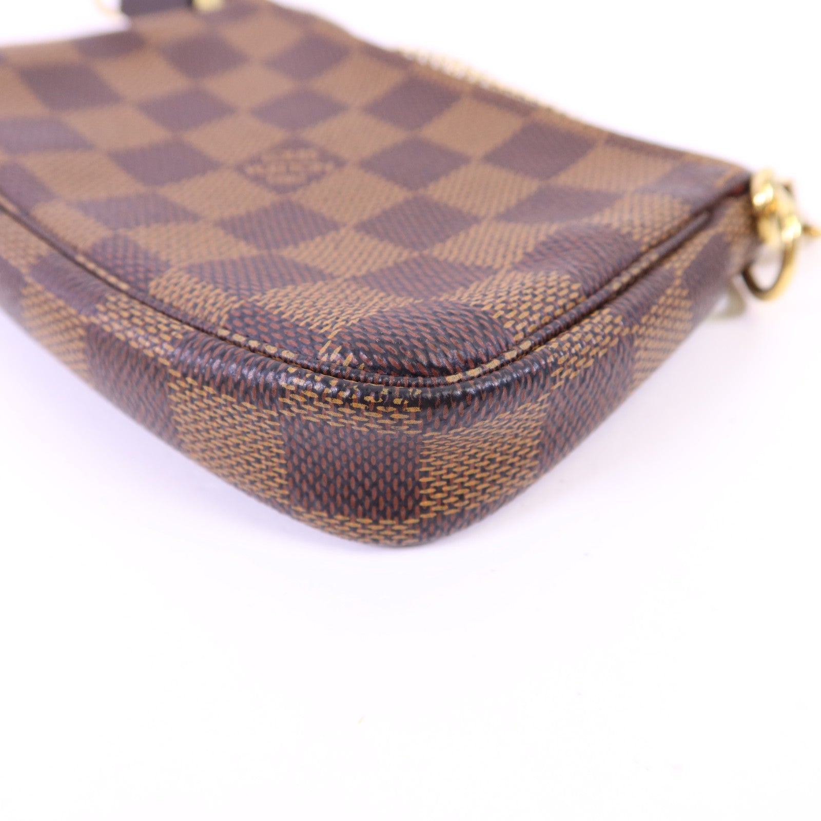 LOUIS VUITTON 【激減優惠】Damier Mini Pochette Accessories 金扣手拿包