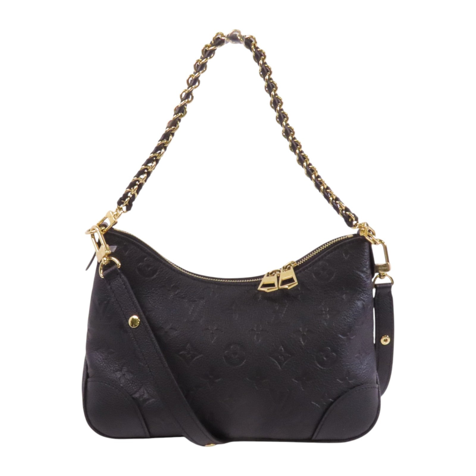 LOUIS VUITTON Monogram Empreinte Boulogne PM金扣手挽肩背兩用袋