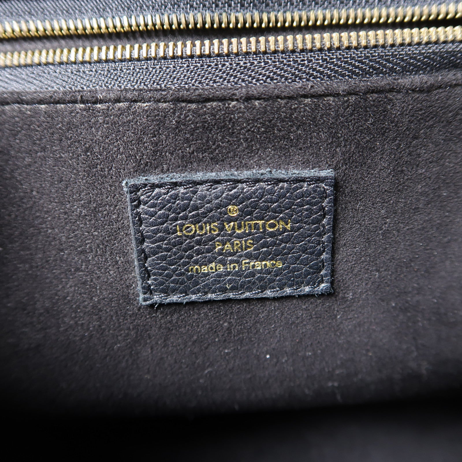 LOUIS VUITTON Monogram Empreinte Saint Germain MM金扣鏈帶肩背袋黑色