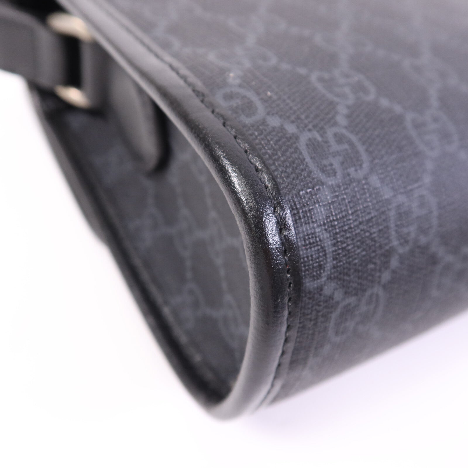 GUCCI 【激減優惠】塗層帆布GG Supreme Interlocking銀扣肩背袋
