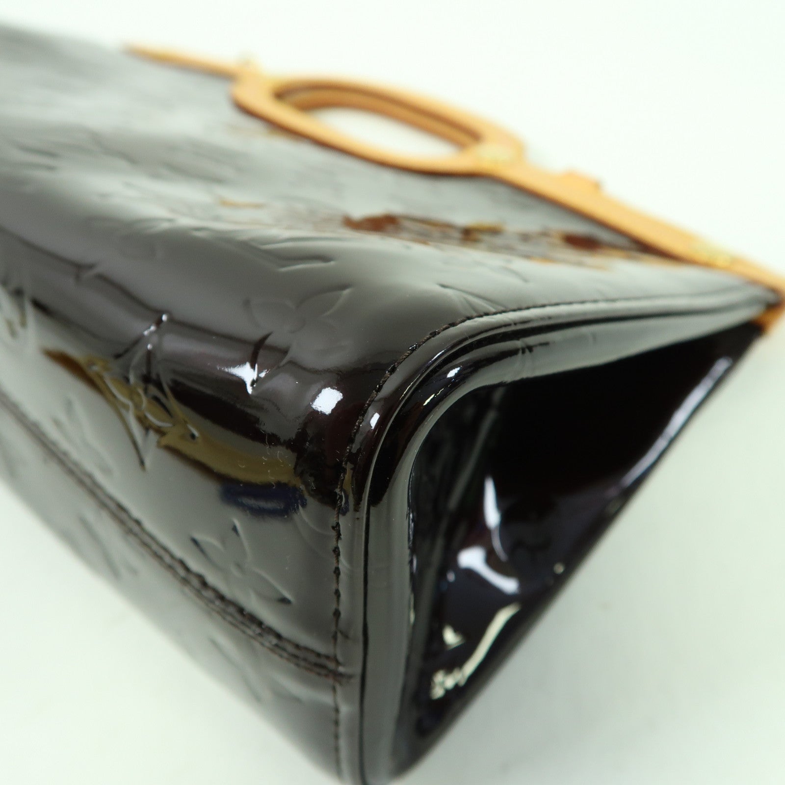 LOUIS VUITTON Monogram Vernis Roxbury Drive金扣手挽肩背兩用袋酒紅色