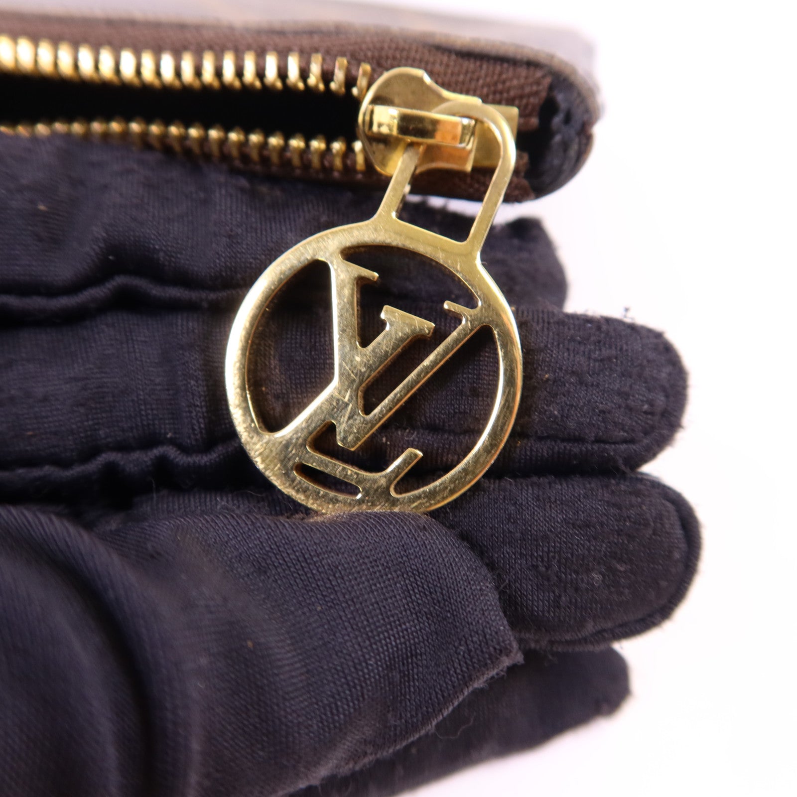 LOUIS VUITTON Monogram Reverse Pochette Trio金扣手拿包