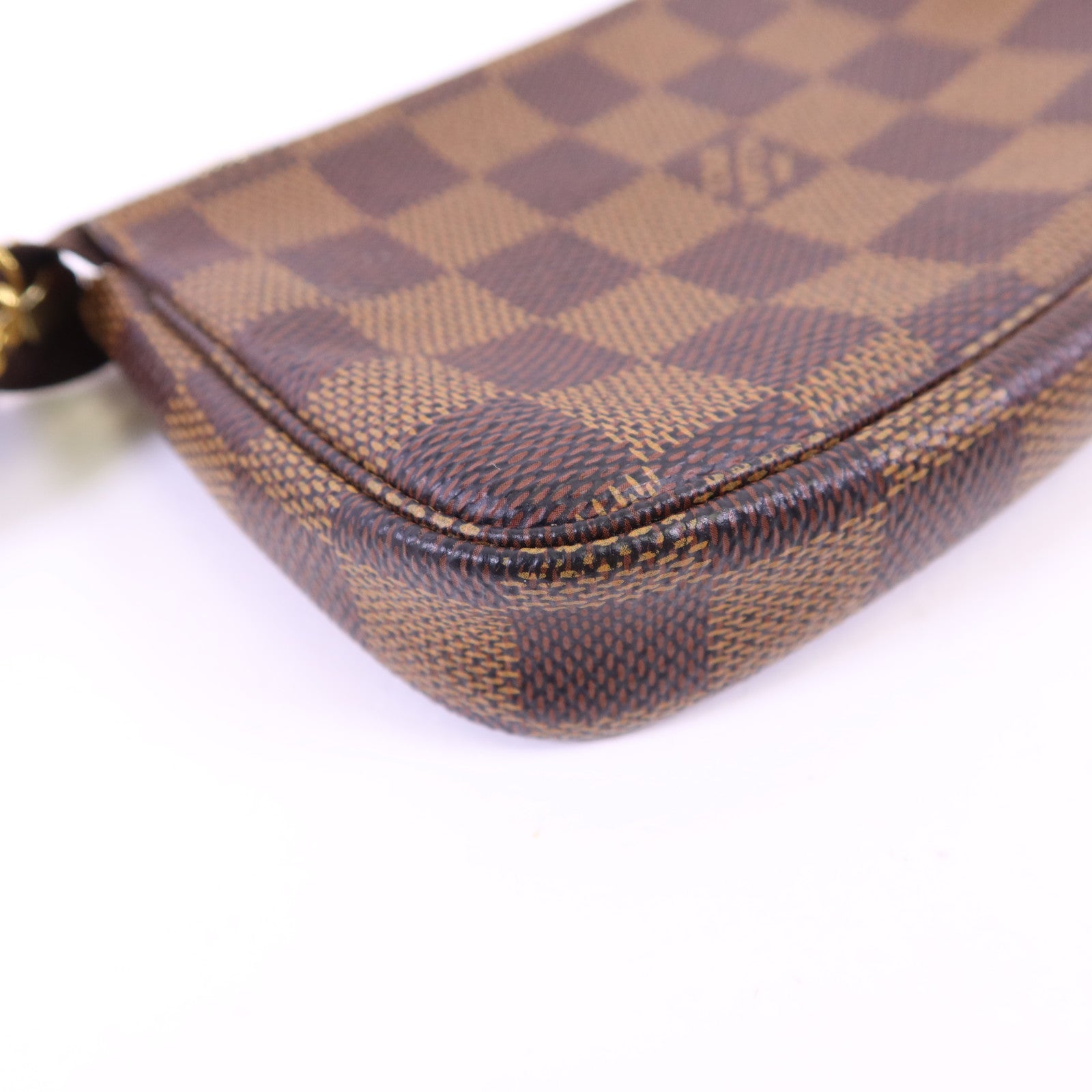 LOUIS VUITTON 【激減優惠】Damier Mini Pochette Accessories 金扣手拿包