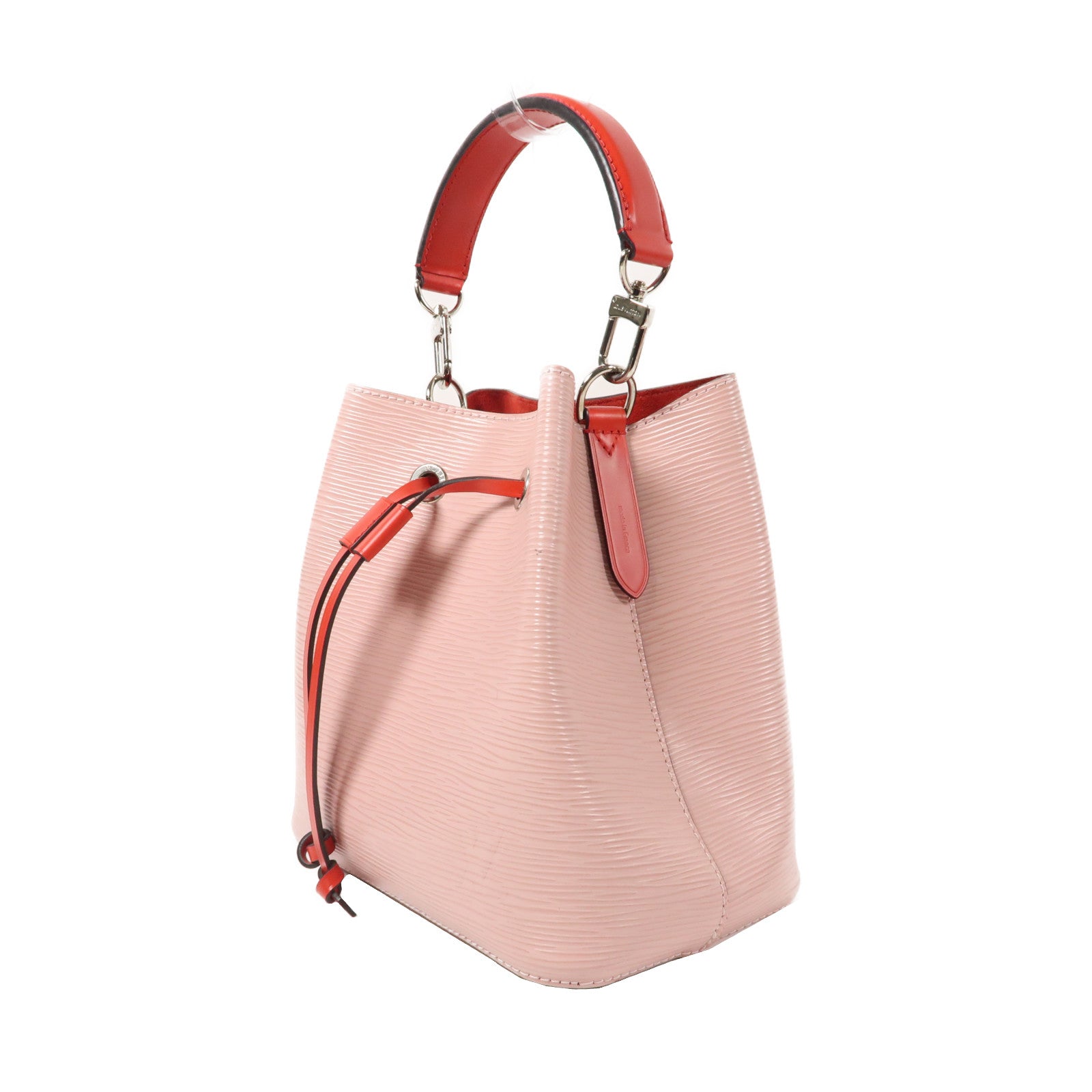 LOUIS VUITTON Epi Neo Noe BB銀扣手挽肩背兩用袋粉紅色/紅色