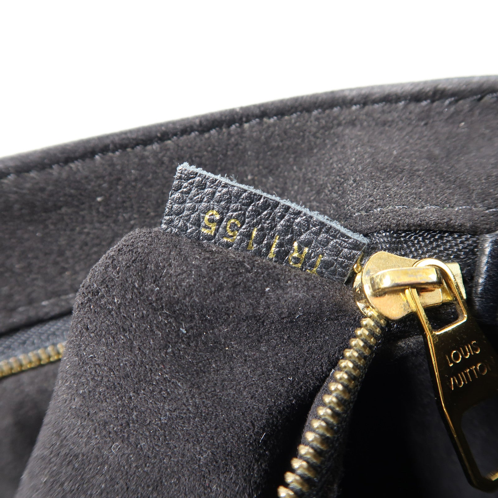 LOUIS VUITTON Monogram Empreinte Saint Germain MM金扣鏈帶肩背袋黑色