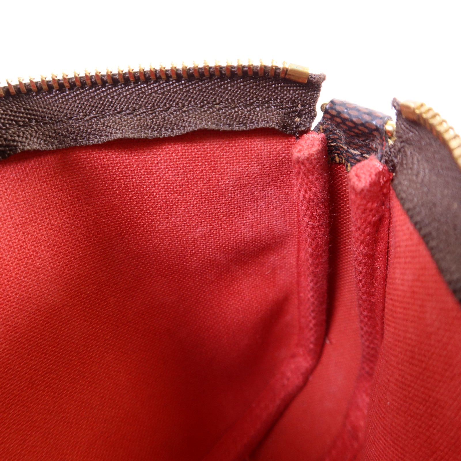 LOUIS VUITTON 【激減優惠】Damier Mini Pochette Accessories 金扣手拿包