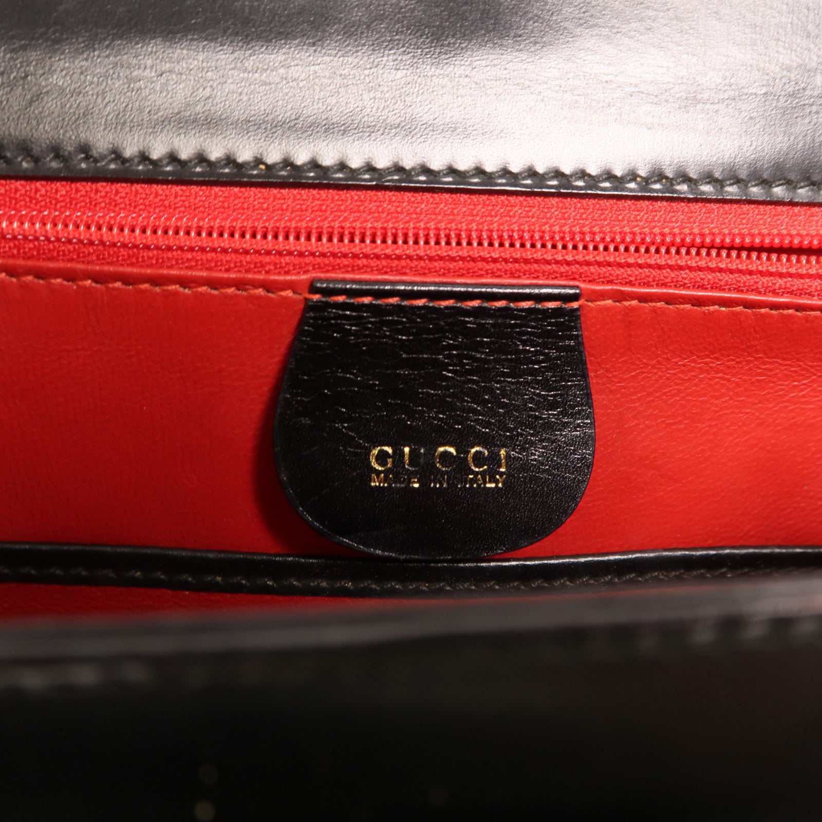 GUCCI 牛皮皮革Vintage Bamboo Bag金扣手挽肩背兩用袋