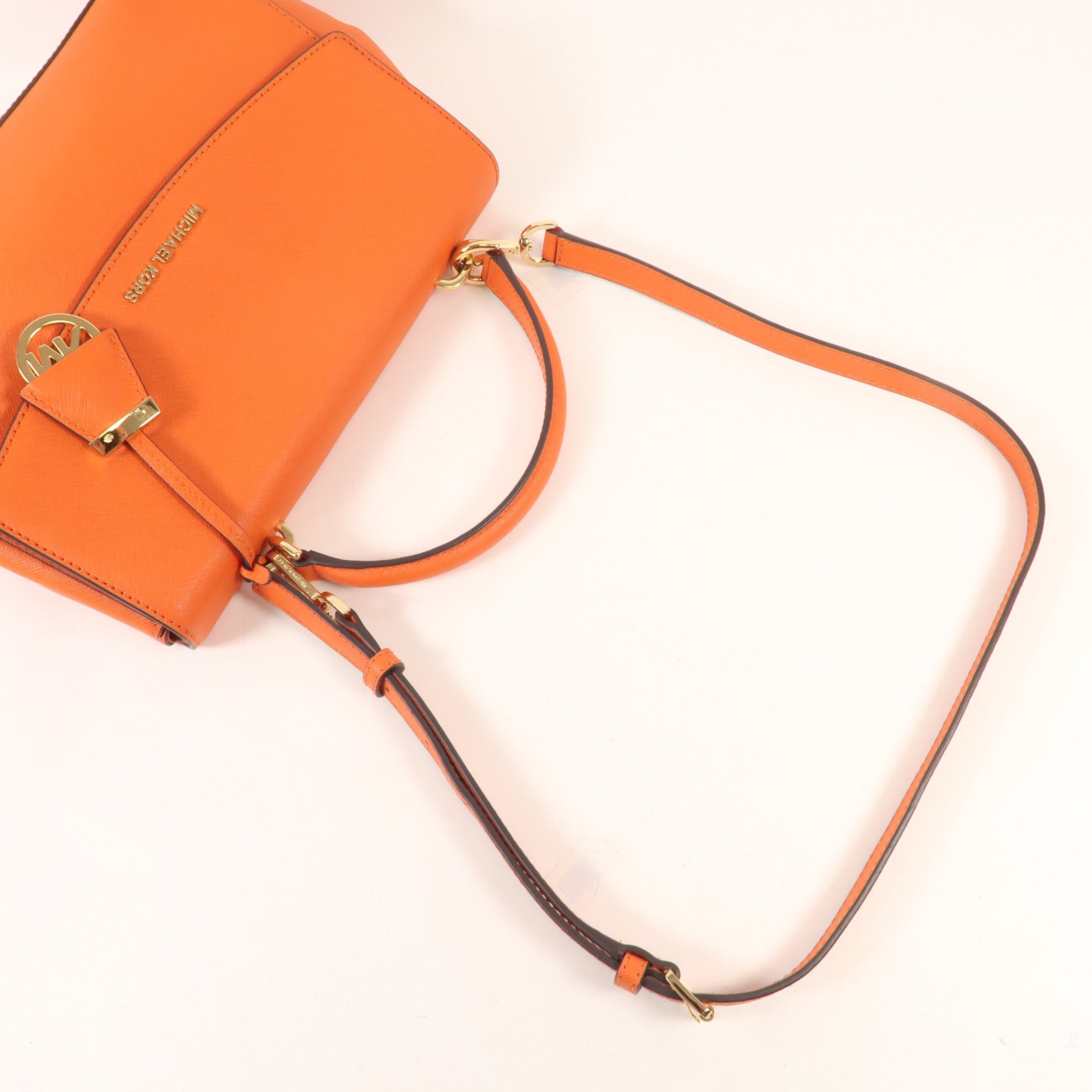 Michael Kors 牛皮皮革Shoulder Bag金扣手挽肩背兩用袋