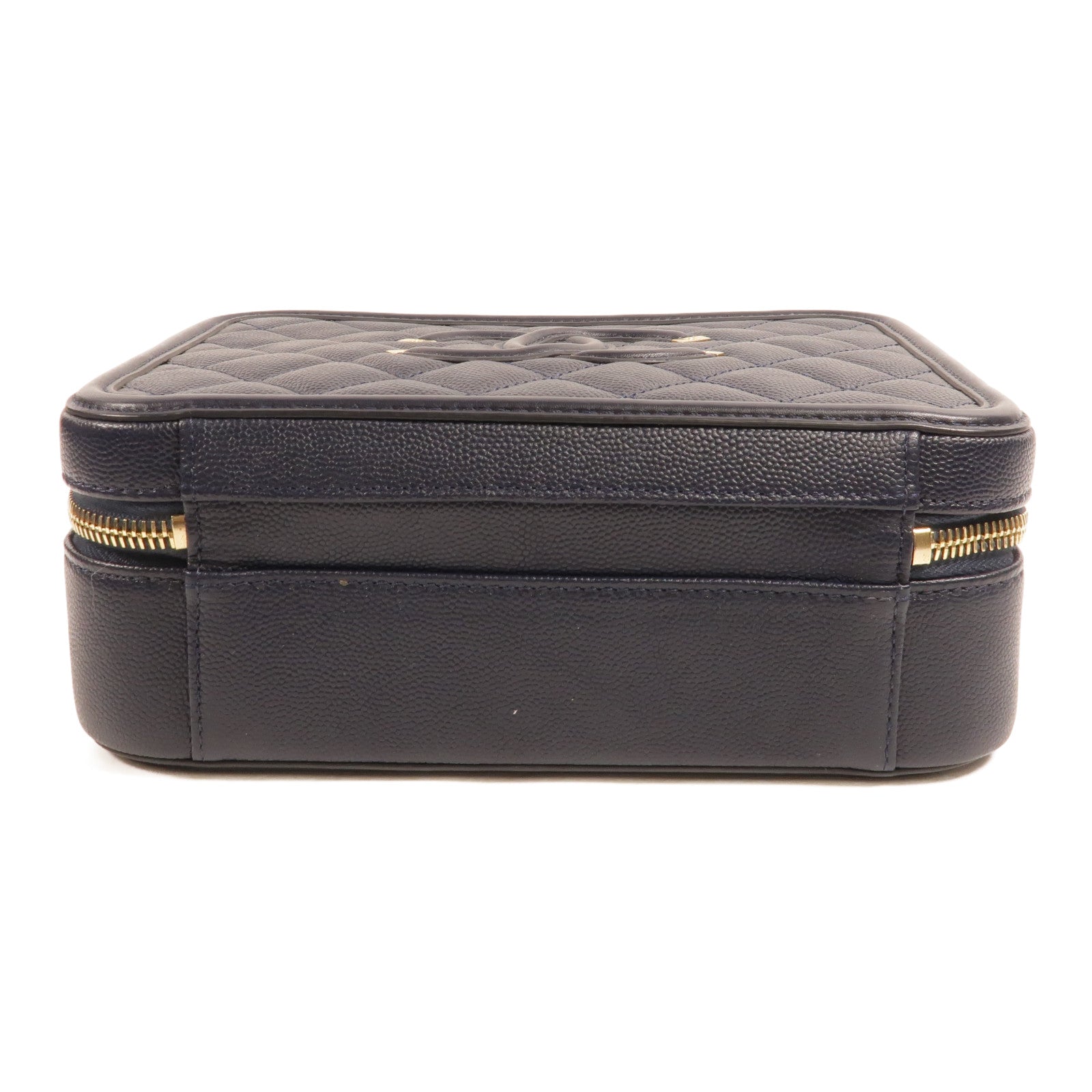 CHANEL 牛皮皮革Filigree Vanity Case手挽肩背兩用袋