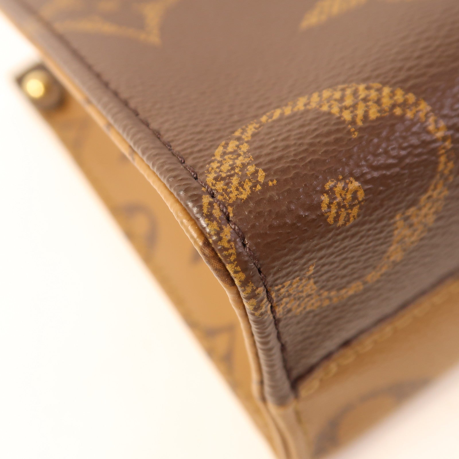 LOUIS VUITTON Monogram On The Go BB金扣手挽肩背兩用袋