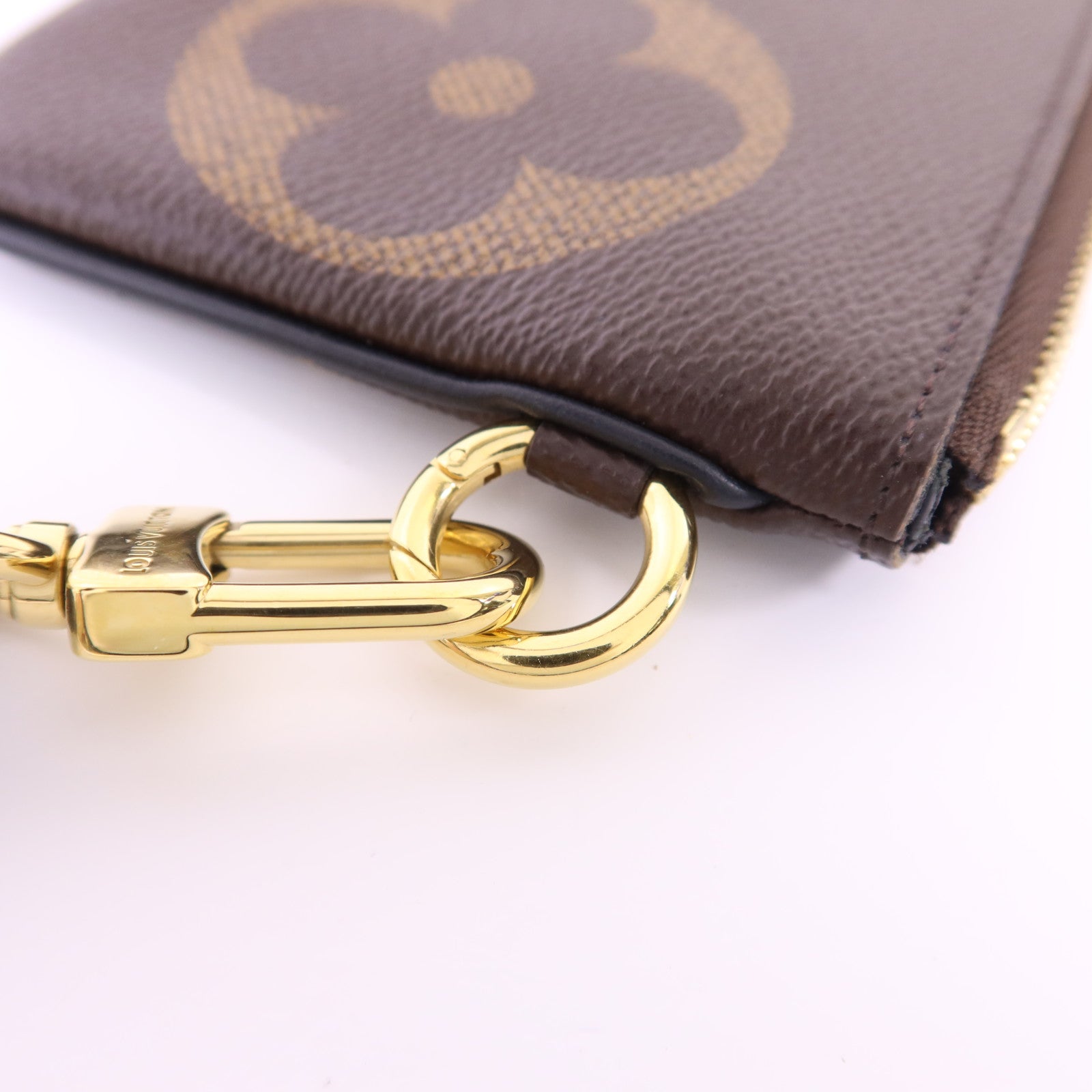 LOUIS VUITTON Monogram Reverse Pochette Trio金扣手拿包