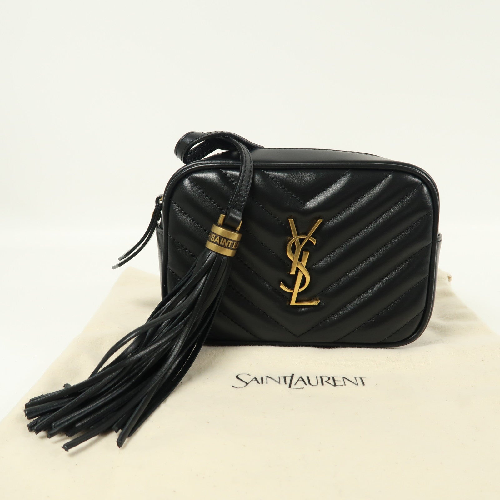 YVES SAINT LAURENT 牛皮皮革Lou Waist Bag金扣腰包