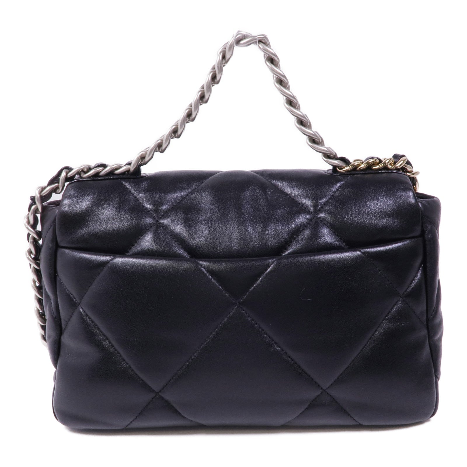 CHANEL 羊皮皮革Chanel 19 Small鏈帶手挽肩背兩用袋