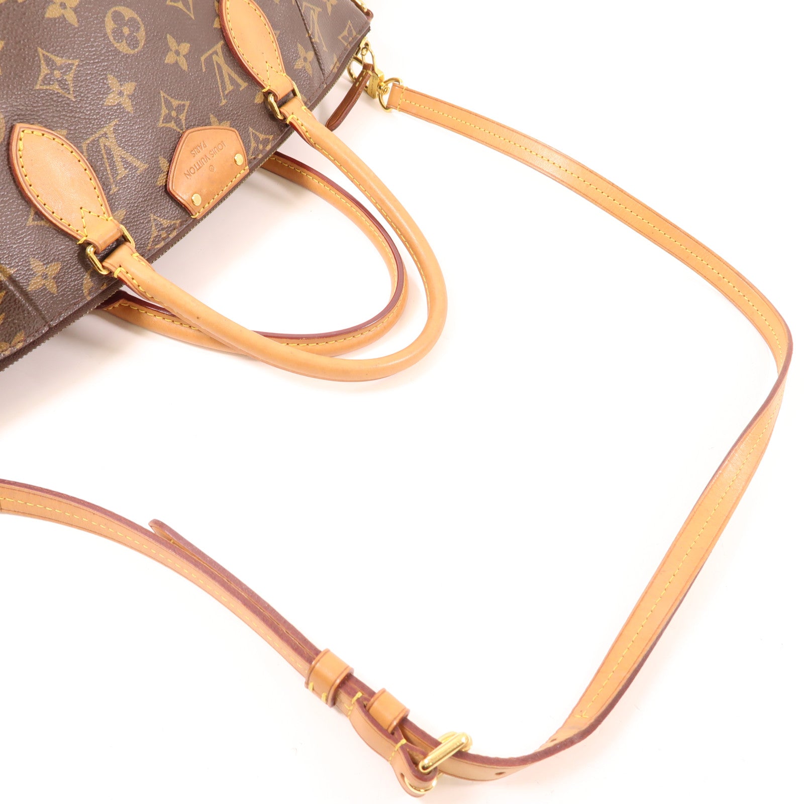 LOUIS VUITTON Monogram Turenne MM金扣手挽肩背兩用袋棕色
