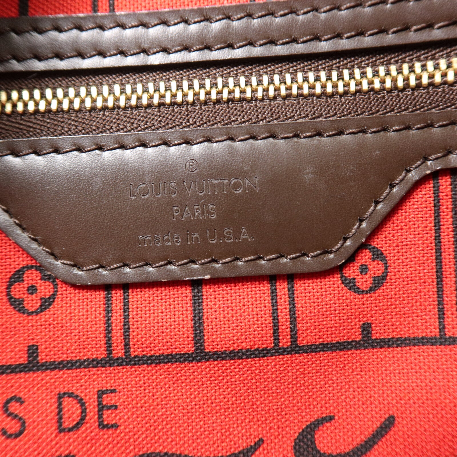 LOUIS VUITTON Damier Neverfull MM肩背袋