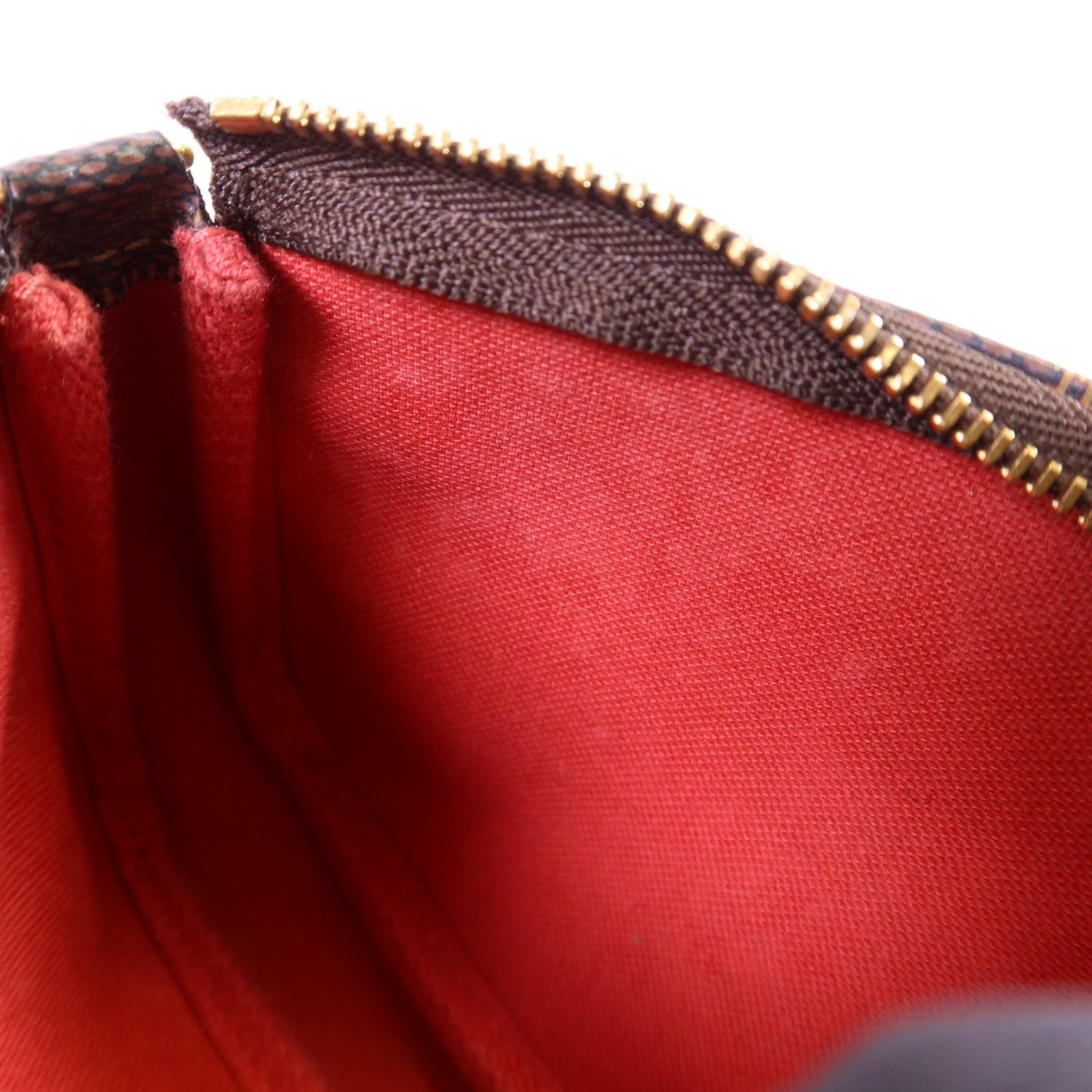 LOUIS VUITTON 【激減優惠】Damier Mini Pochette Accessories 金扣手拿包