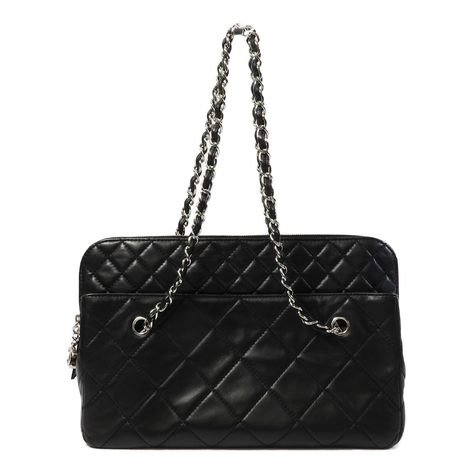 CHANEL 牛皮皮革Chain Shoulder鏈帶肩背袋