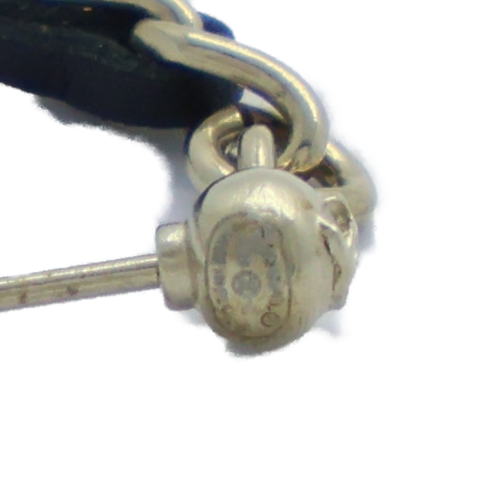 CHANEL 金屬/皮革Earrings耳環金色/黑色