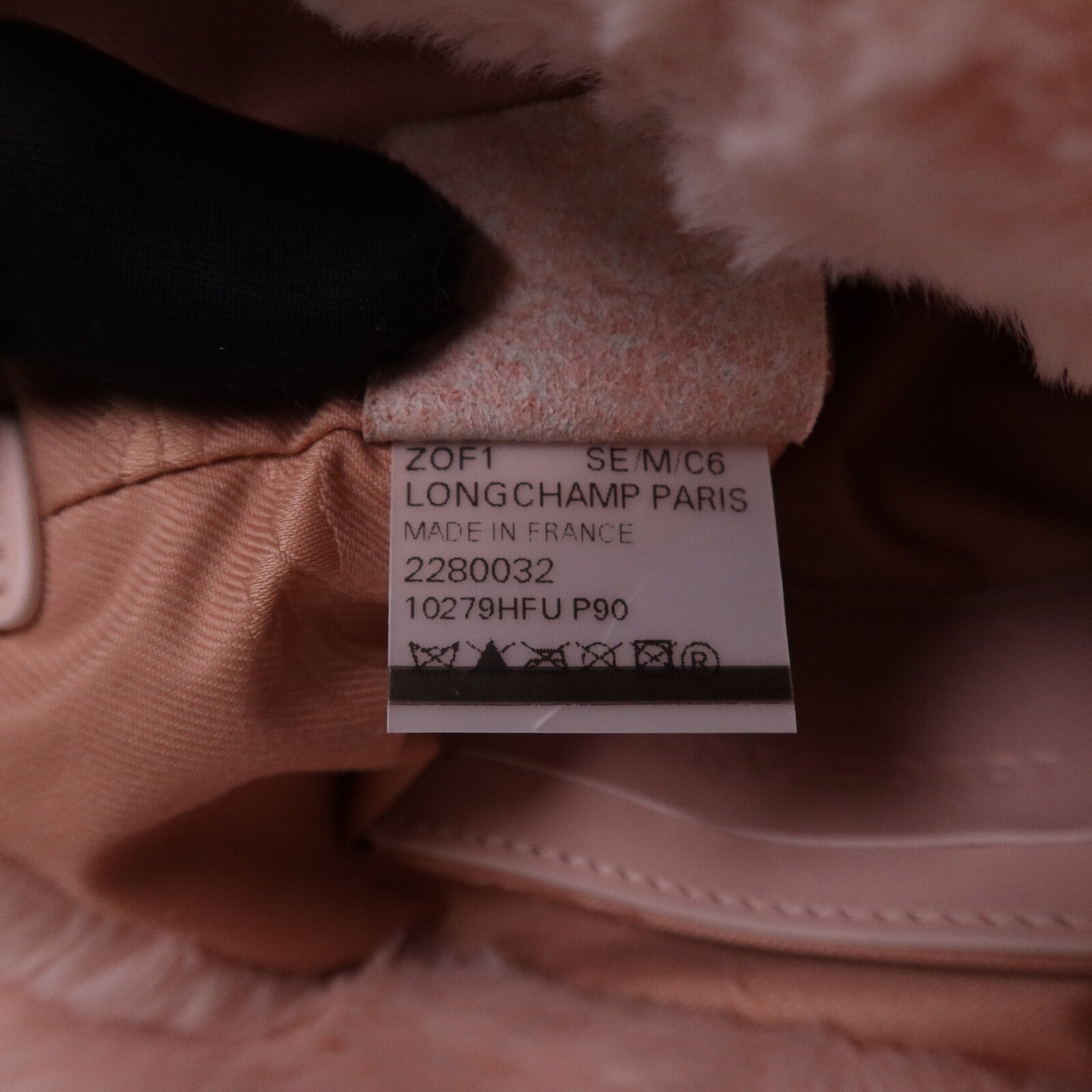 Longchamp 毛茸Shoulder Bag銀扣手挽肩背兩用袋