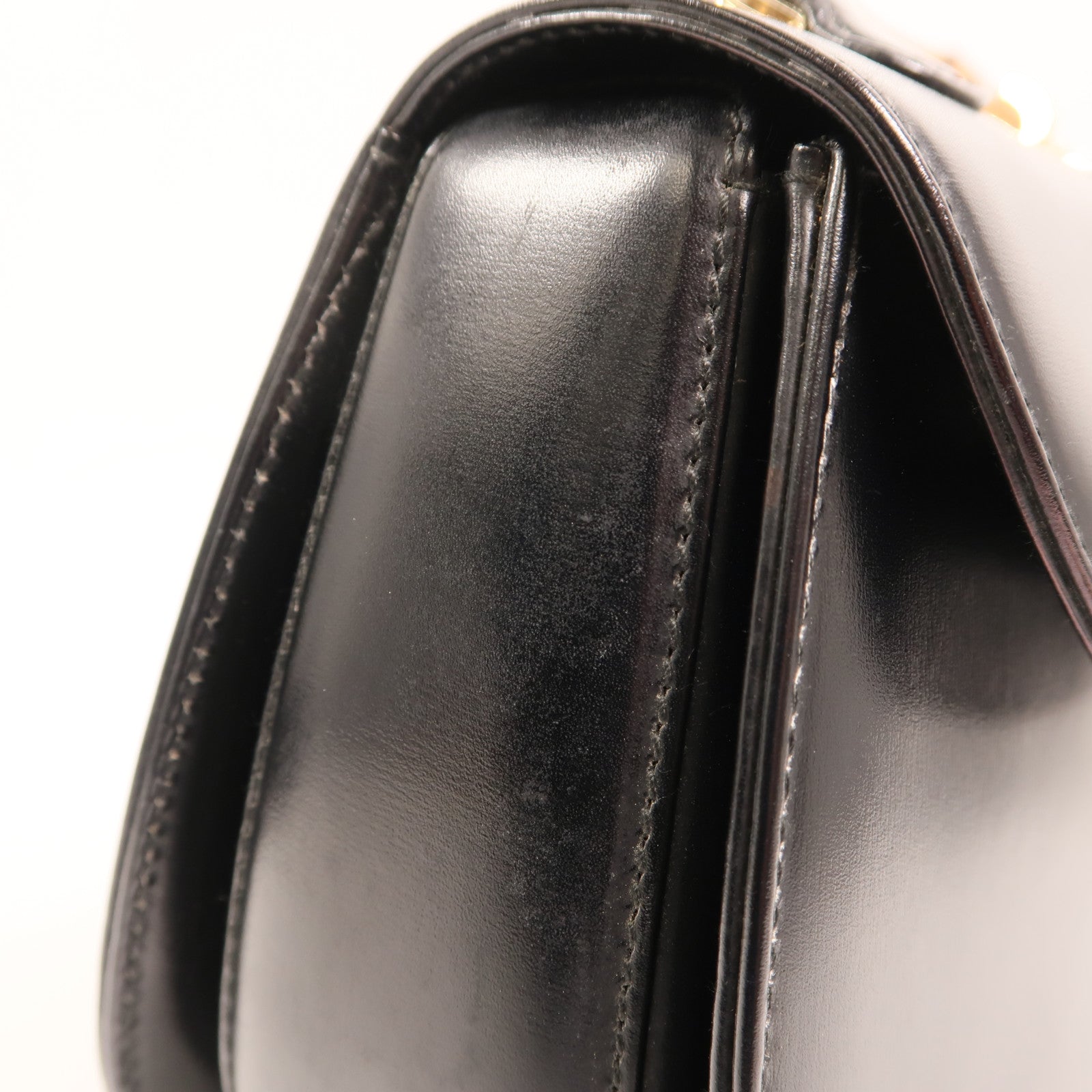 GUCCI 牛皮皮革Vintage Bamboo Bag金扣手挽肩背兩用袋