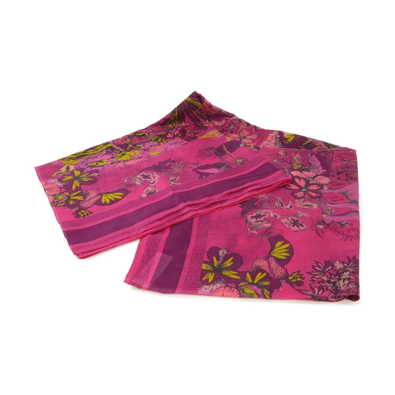 Dior 【激減優惠】棉Scarf圍巾紫色/紅色