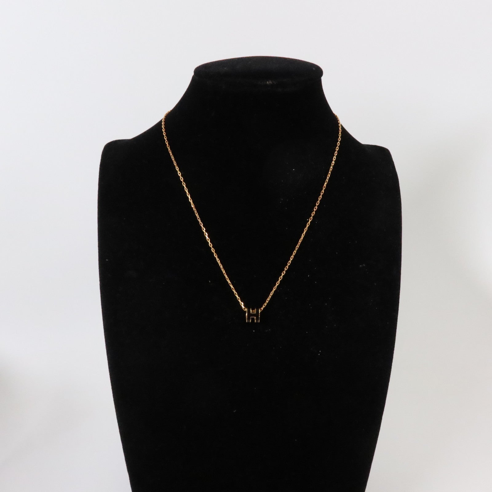 HERMES 金屬/琺瑯Mini Pop H Necklace項鏈