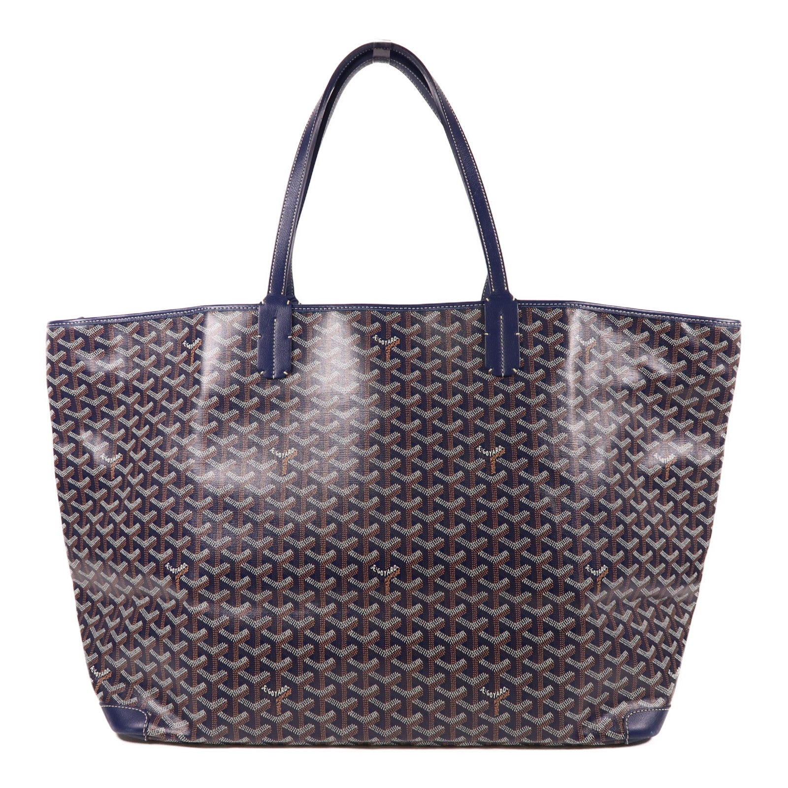 GOYARD 塗層帆布Artois GM銀扣肩背袋藍色