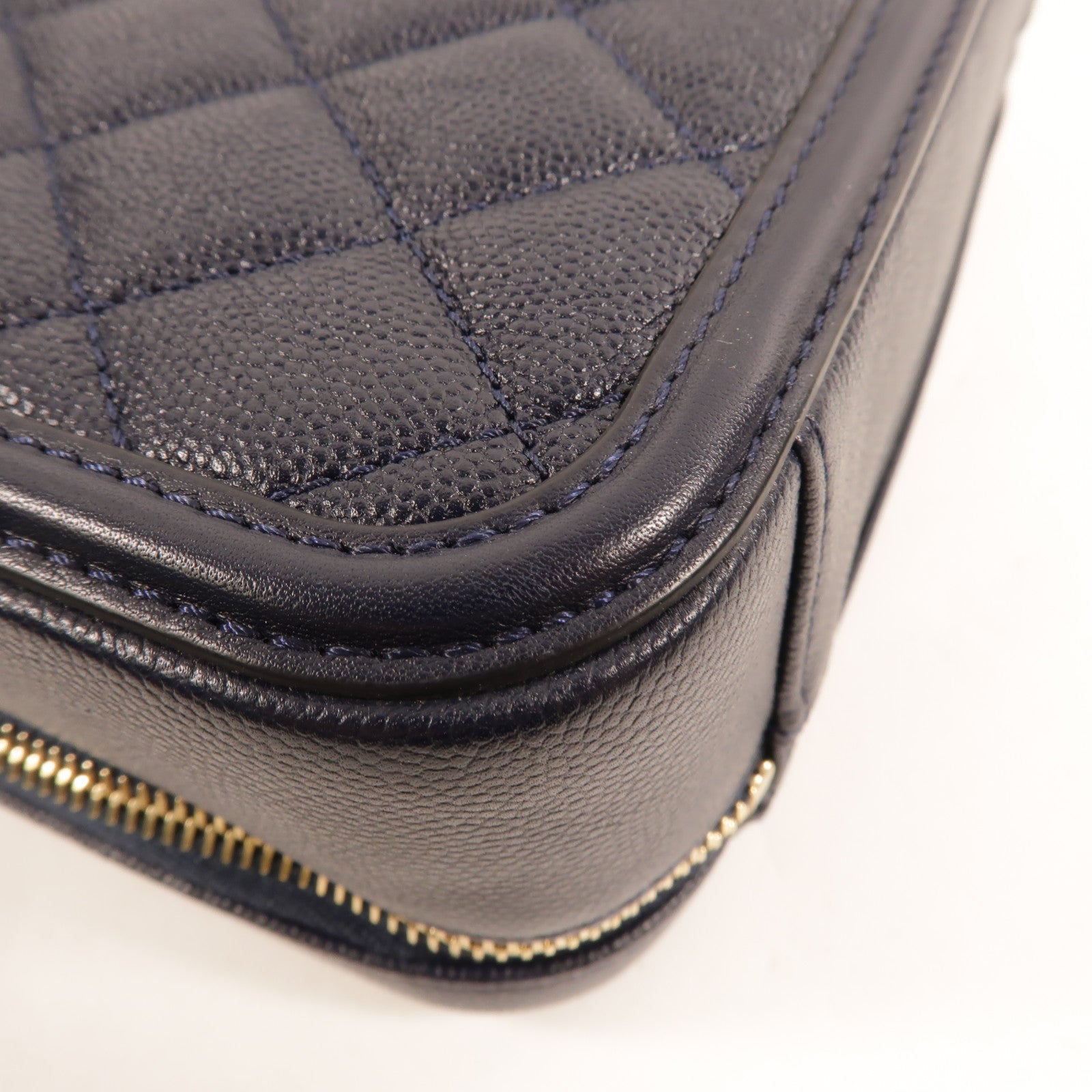 CHANEL 牛皮皮革Filigree Vanity Case手挽肩背兩用袋