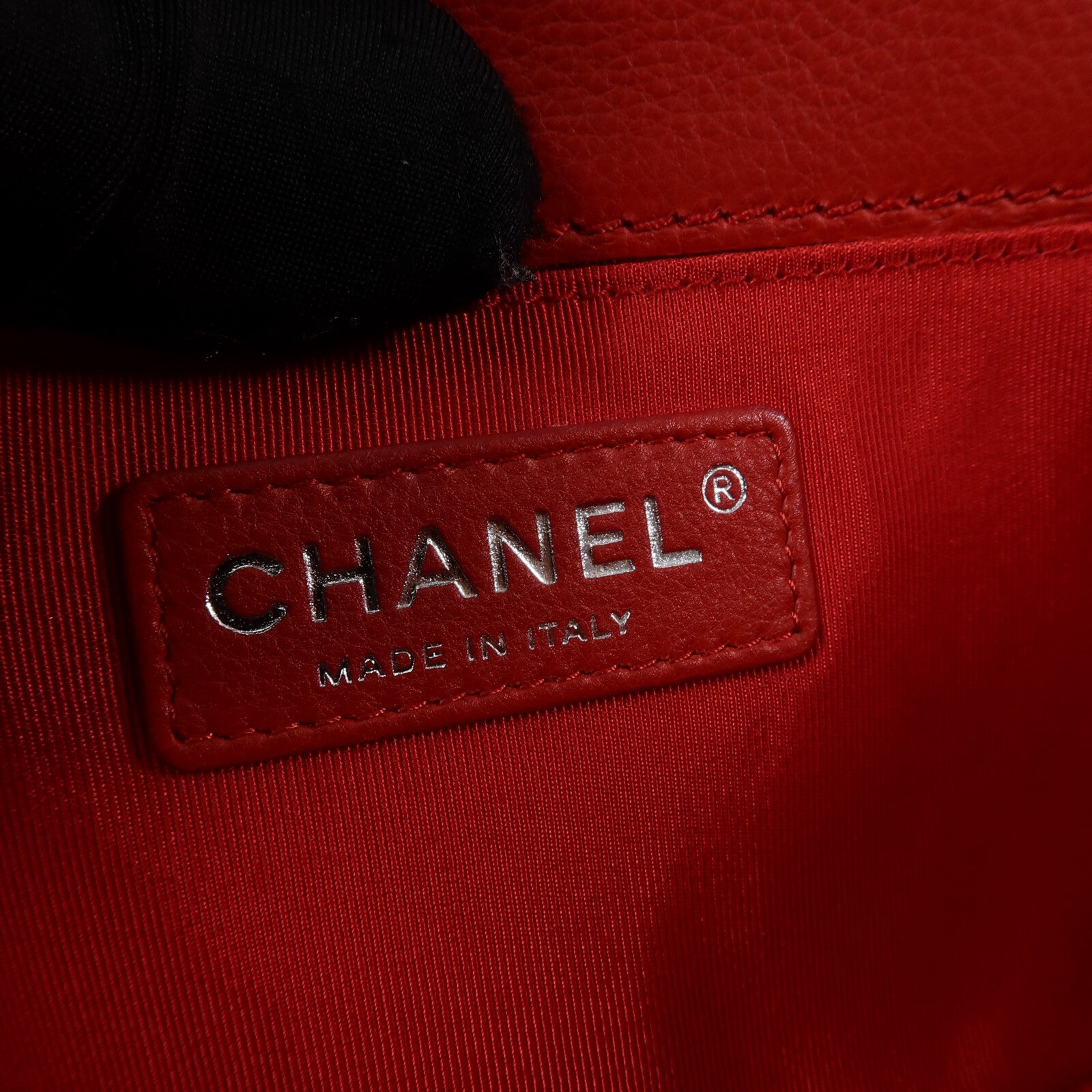 CHANEL 羊皮皮革Boy 25鏈帶手挽肩背兩用袋