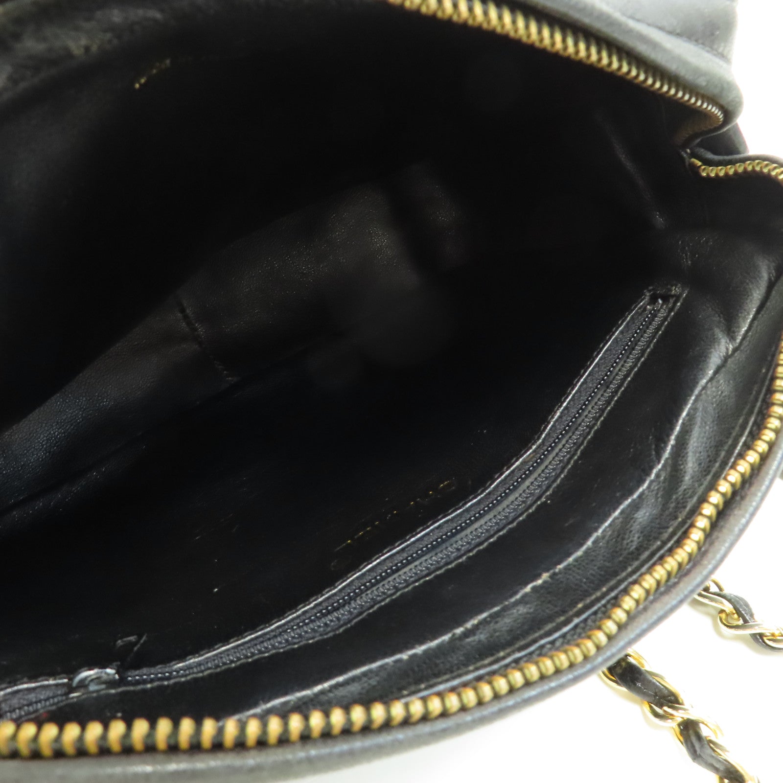 CHANEL 【激減優惠】菱格羊皮皮革Chain Shoulder金扣鏈帶肩背袋黑色