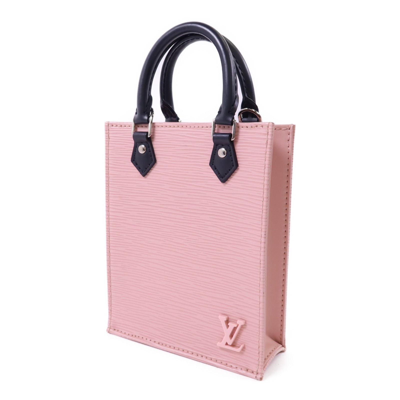 LOUIS VUITTON Epi Petit Sac Plat銀扣手挽肩背兩用袋