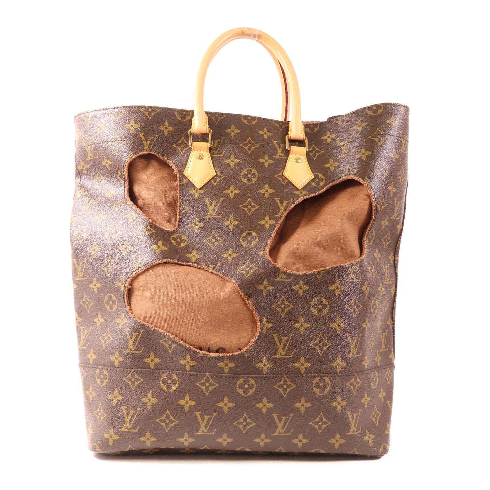 LOUIS VUITTON Monogram Bag With Holes金扣手挽袋