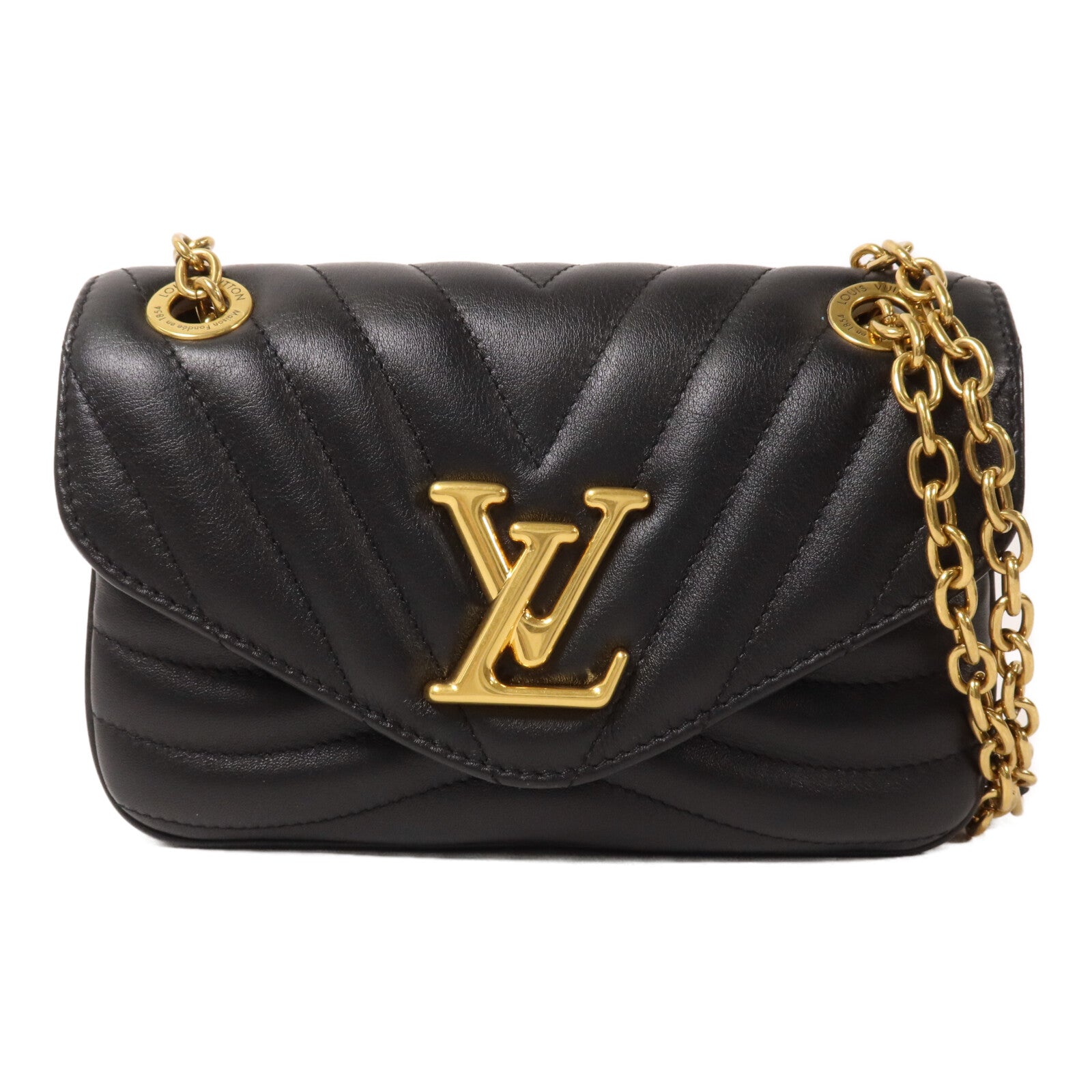 LOUIS VUITTON 牛皮皮革New Wave Chain Bag PM鏈帶肩背袋