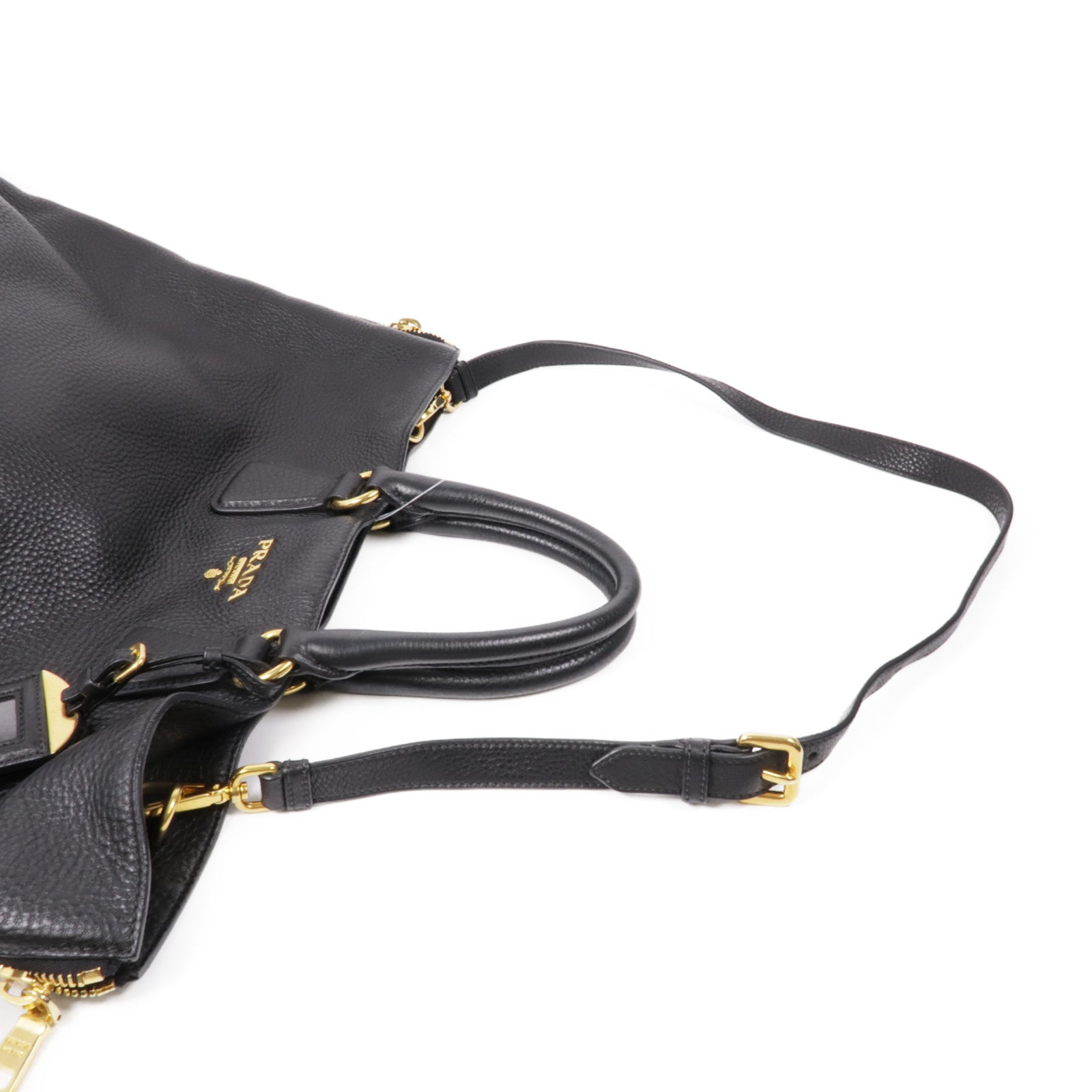 PRADA 牛皮皮革2 Way Bag金扣手挽肩背兩用袋