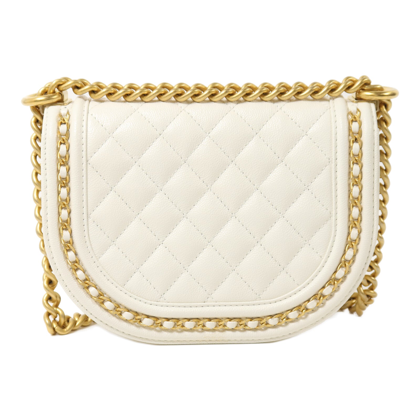 CHANEL 牛皮皮革Le Boy鏈帶肩背袋